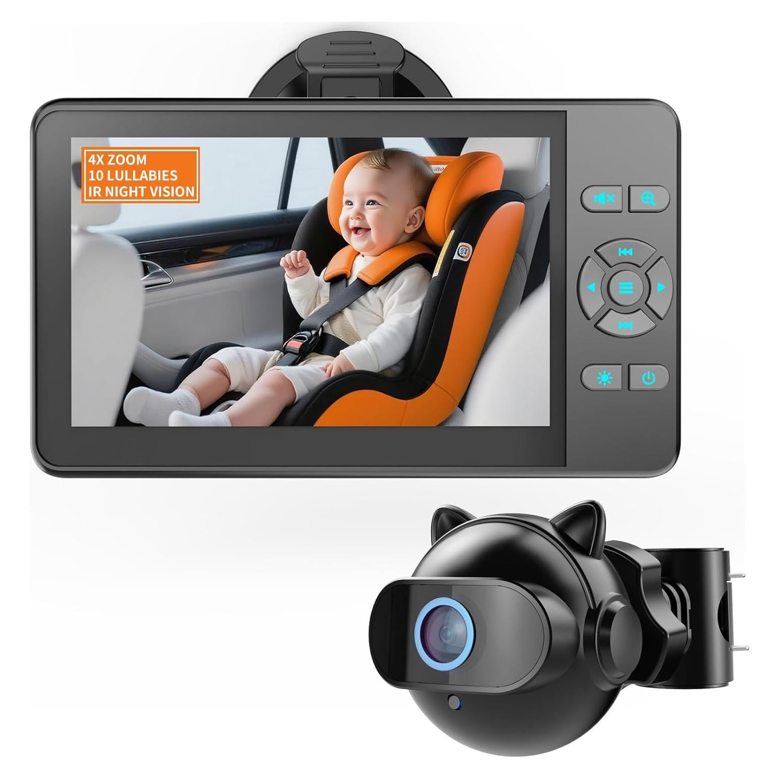 Cámara de Auto para Bebés CY401 4.3" HD 1080P con Zoom 4X