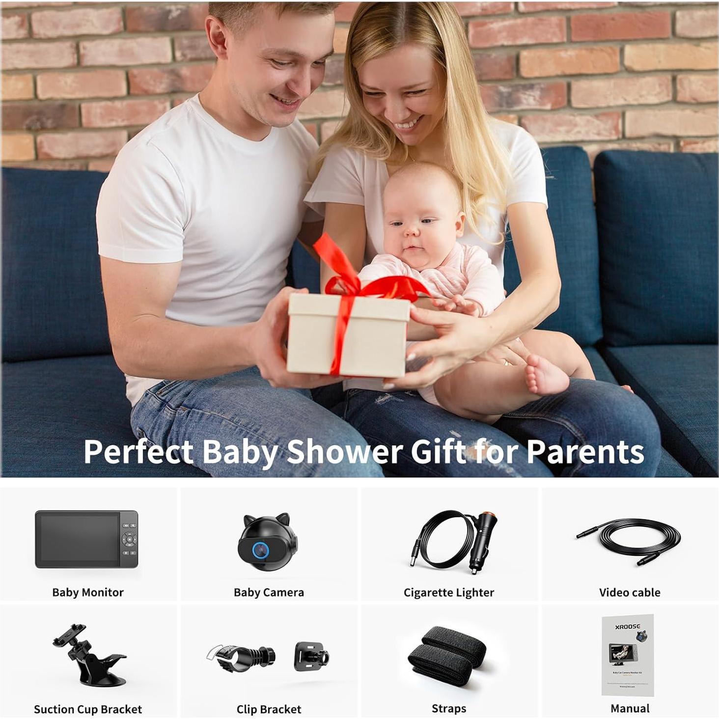 Cámara de Auto para Bebés CY401 4.3" HD 1080P con Zoom 4X