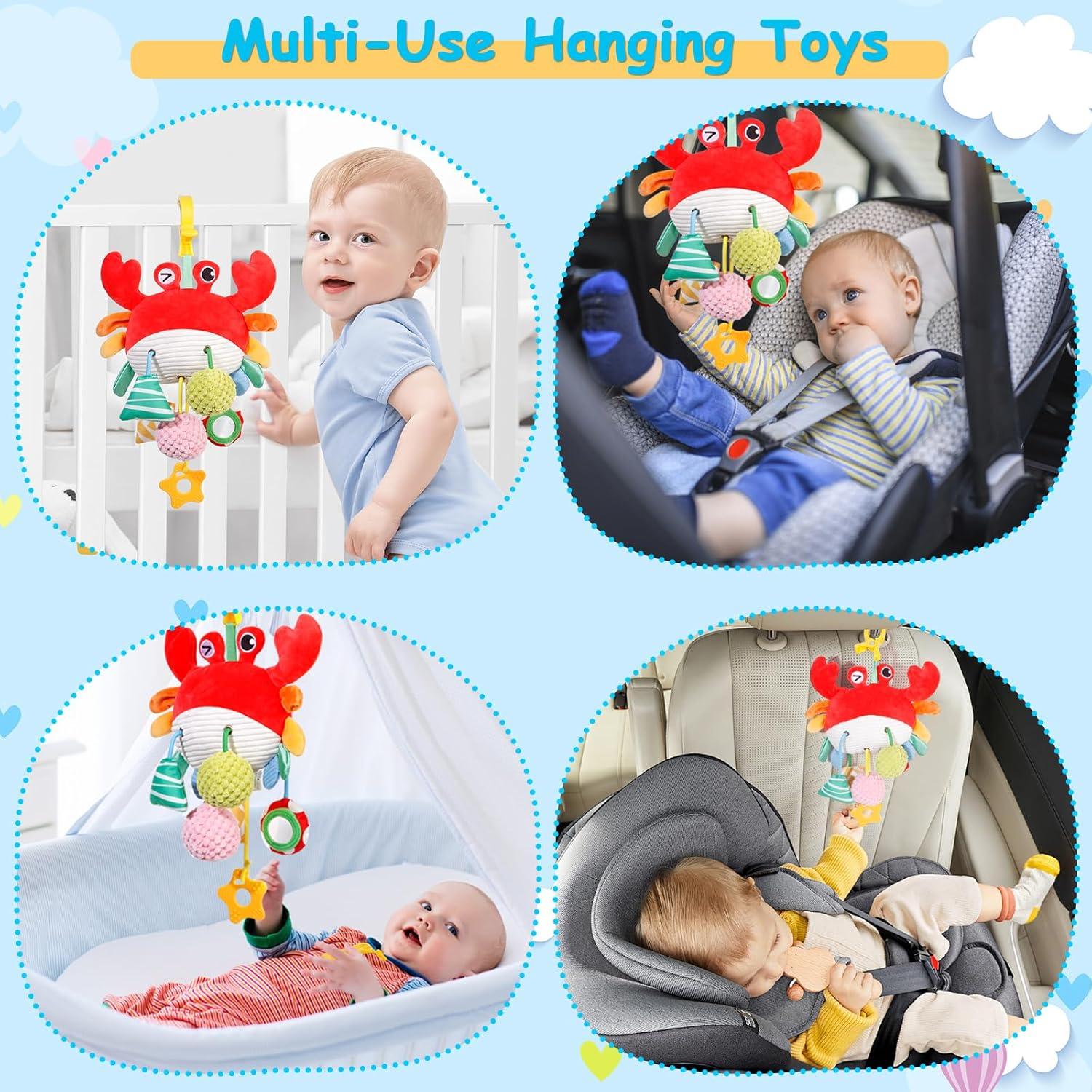 Juguete Colgante para Silla de Auto y Cochecito Bebé Cangrejo