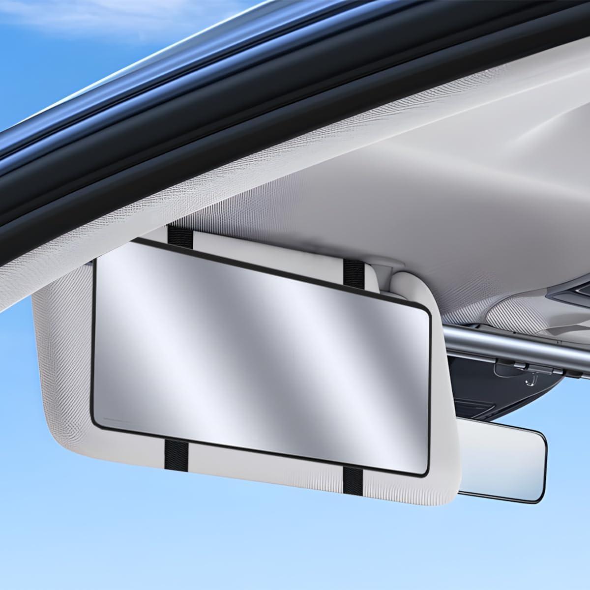 Espejo de Vanidad para Coche KHGUZ Universal Negro 26x13.5 cm