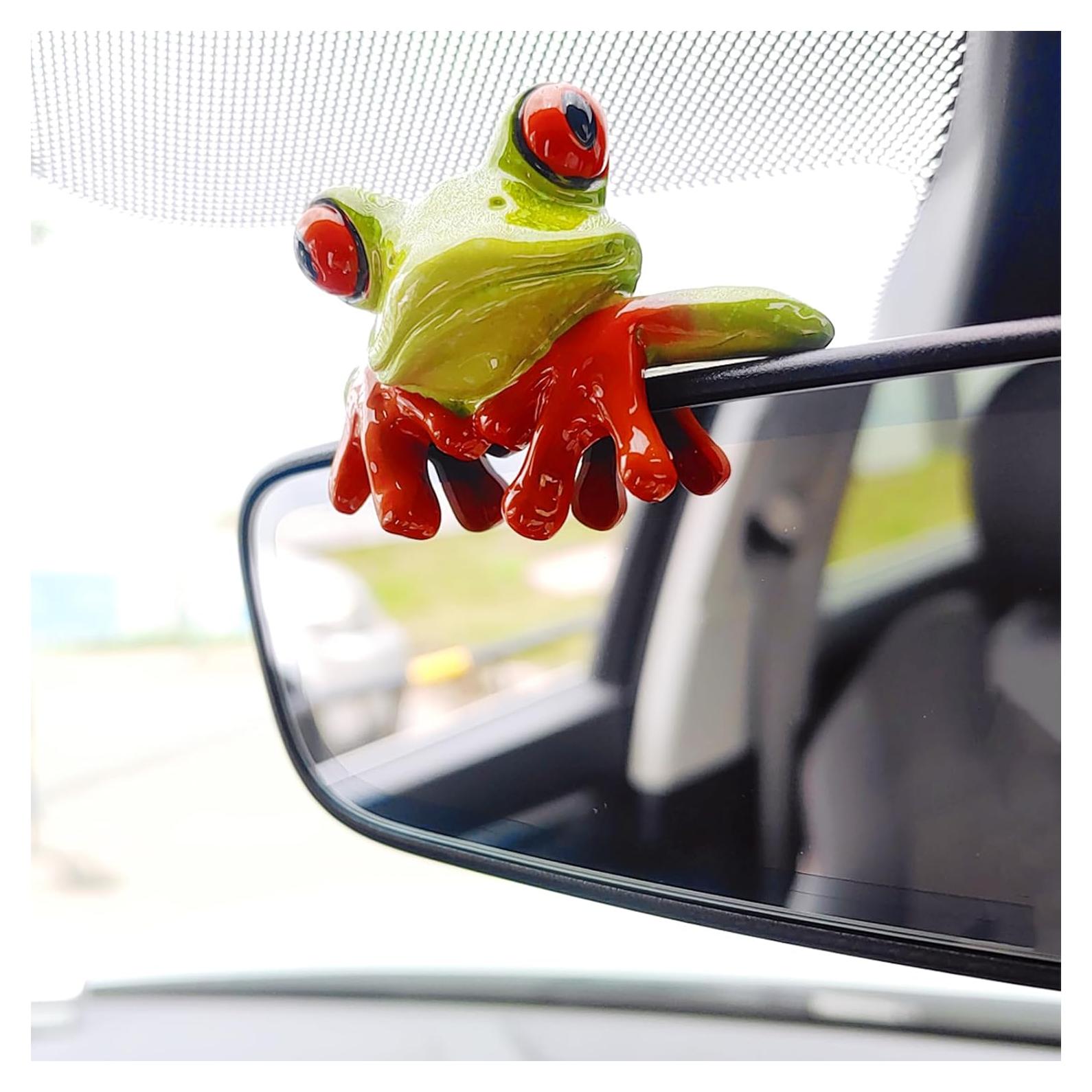Adorno Rana Verde Motaney para Espejo Retrovisor y Consola