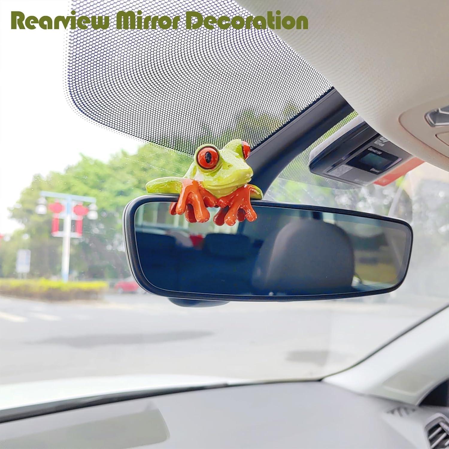 Adorno Rana Verde Motaney para Espejo Retrovisor y Consola