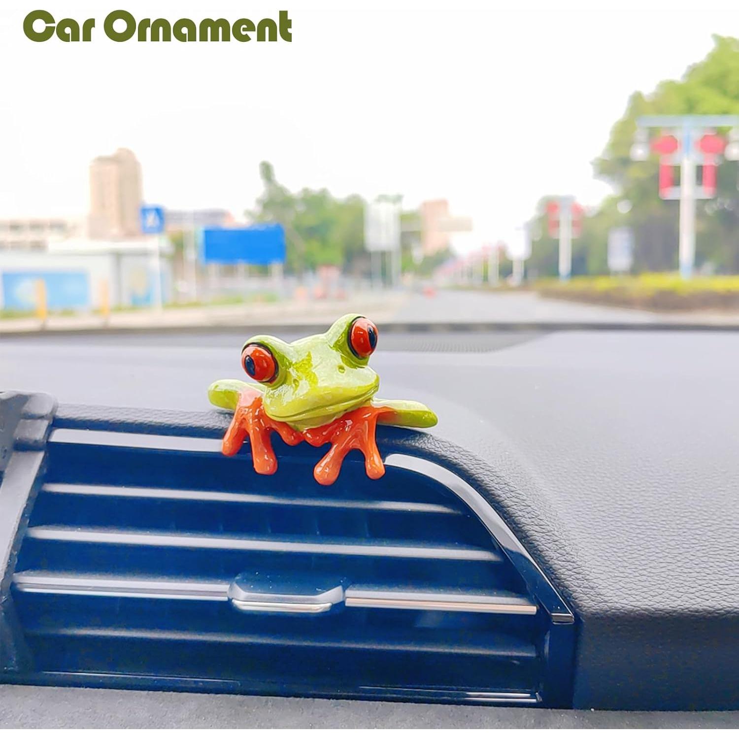 Adorno Rana Verde Motaney para Espejo Retrovisor y Consola