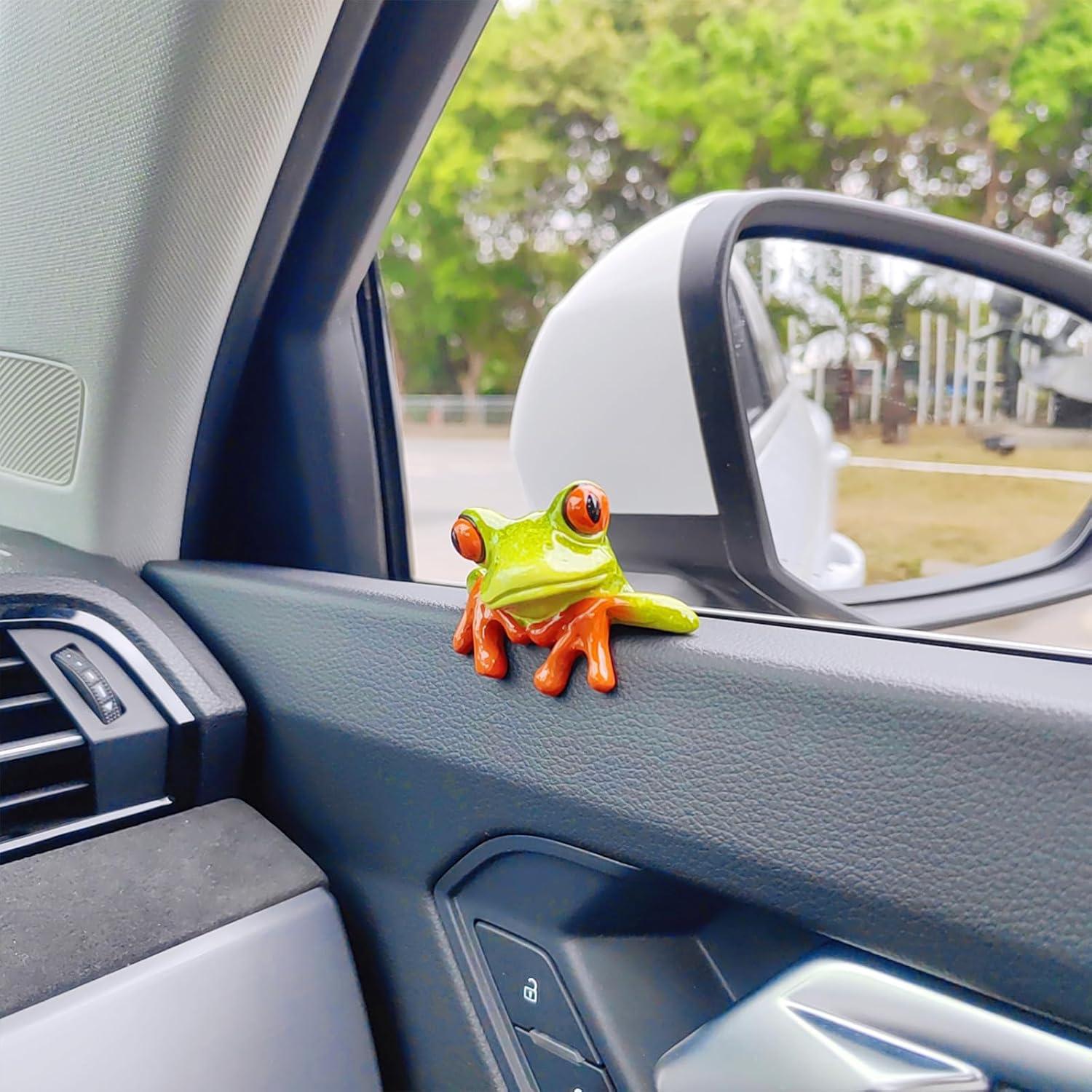 Adorno Rana Verde Motaney para Espejo Retrovisor y Consola