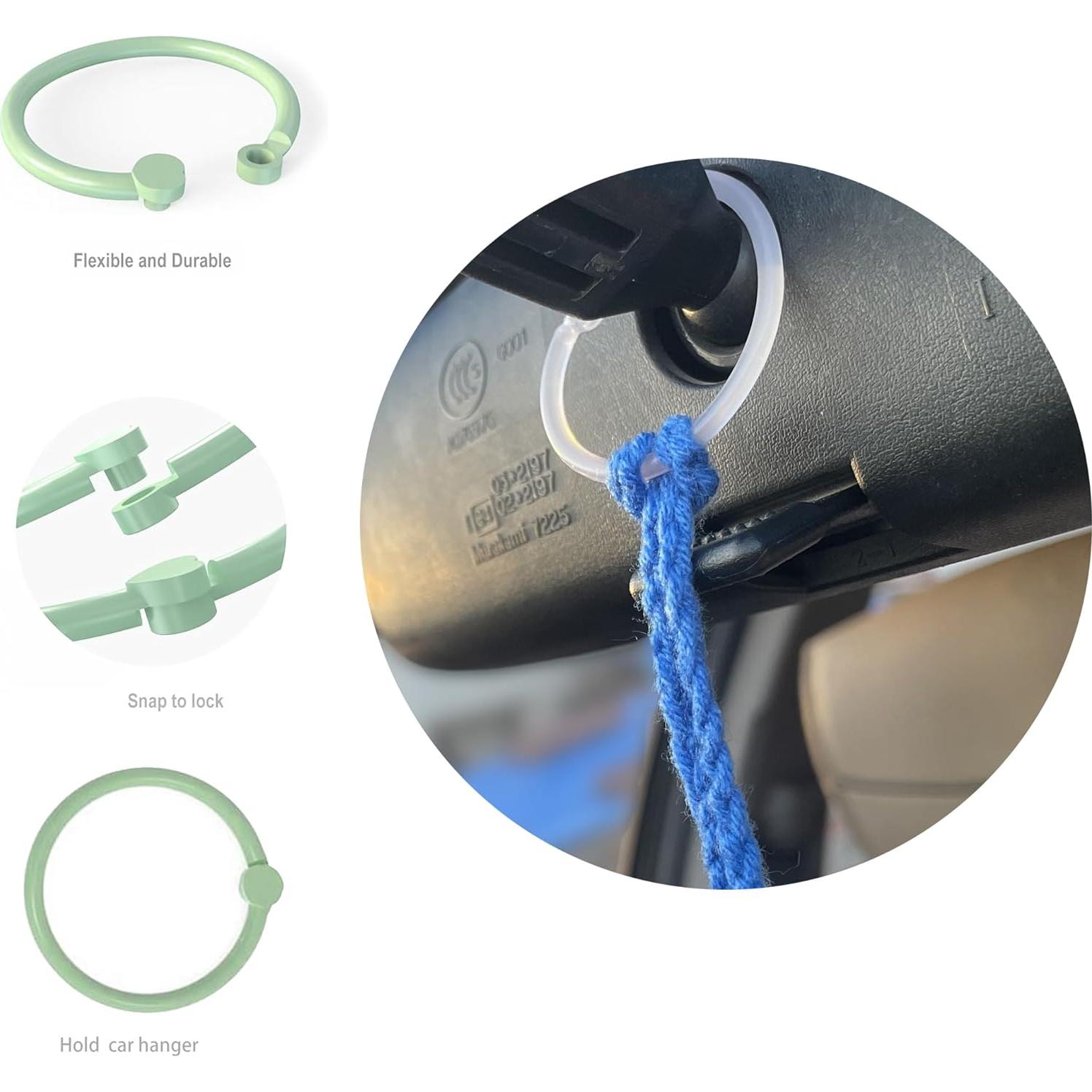 Adorno Colgante de Crochet DICHA Alienígena Verde para Auto