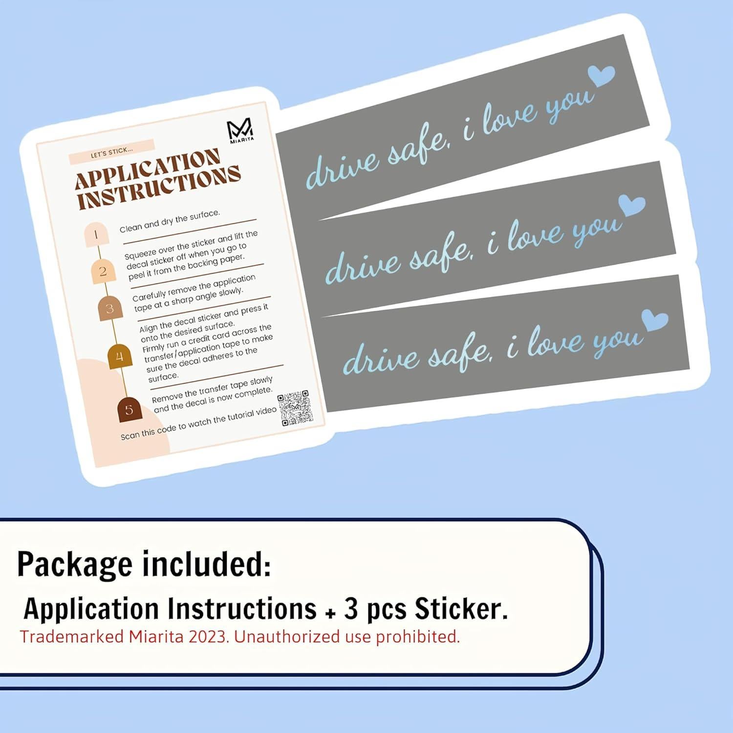 Calcomanías Holográficas Miarita para Espejo Retrovisor - 3 Piezas