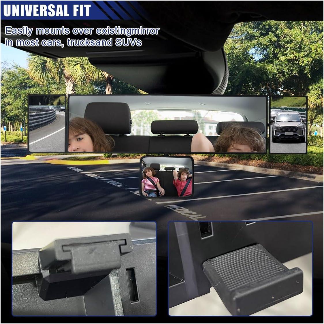 Espejo Retrovisor Panorámico LAINLOY 38.4x7.5cm Antideslumbrante