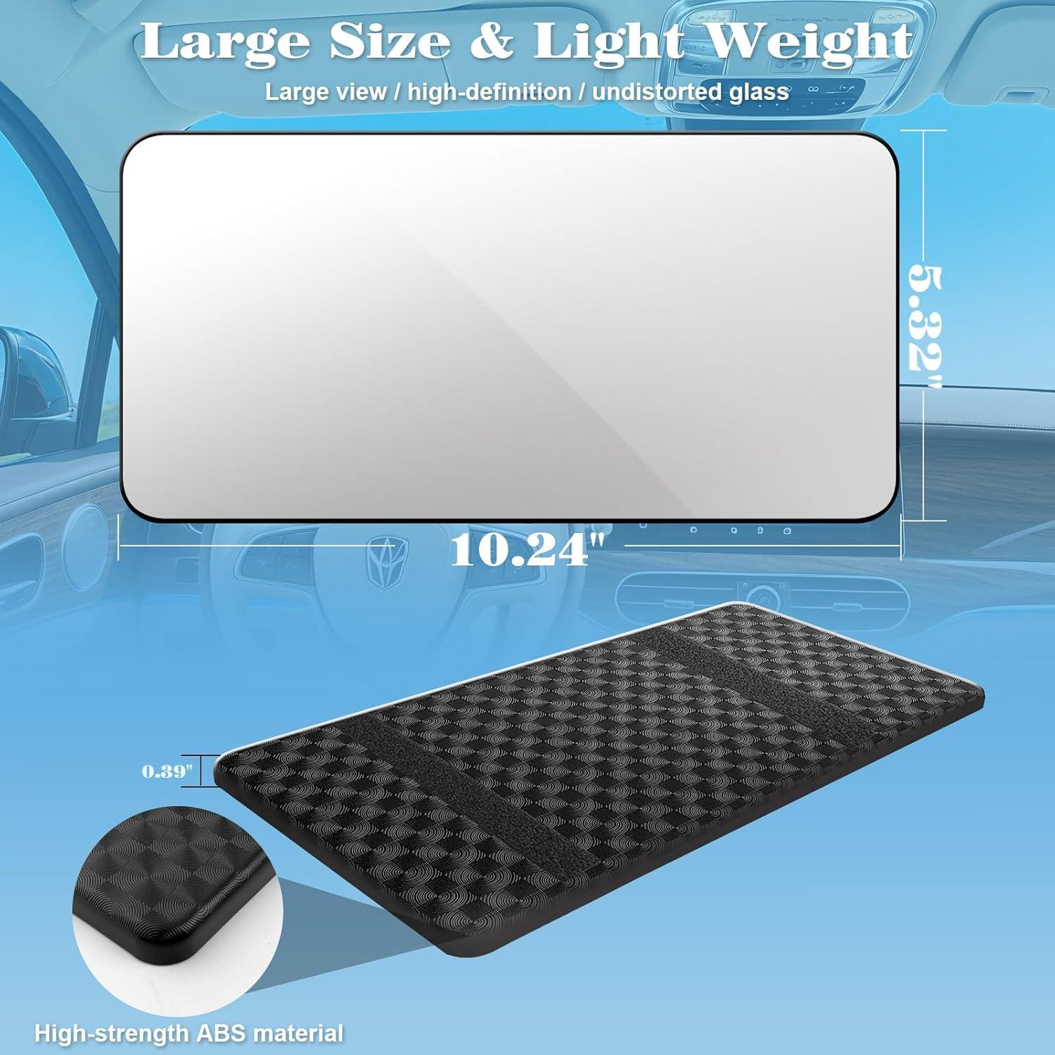 Espejo de Visera de Coche Saiggnyy Grande 25.4x12.7cm Negro