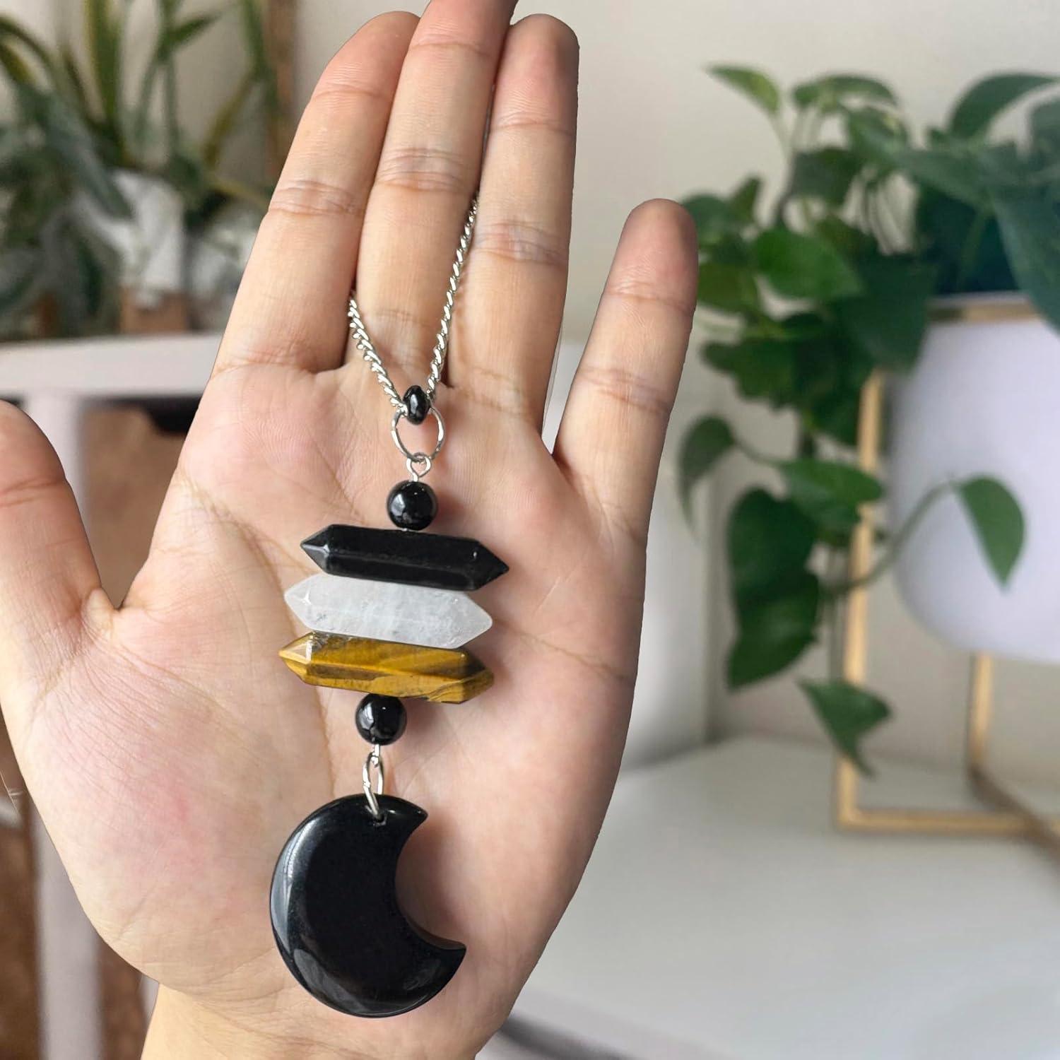 Encanto Colgante de Cristal YTYAB SJ-CJ con 4 Cristales Sanadores