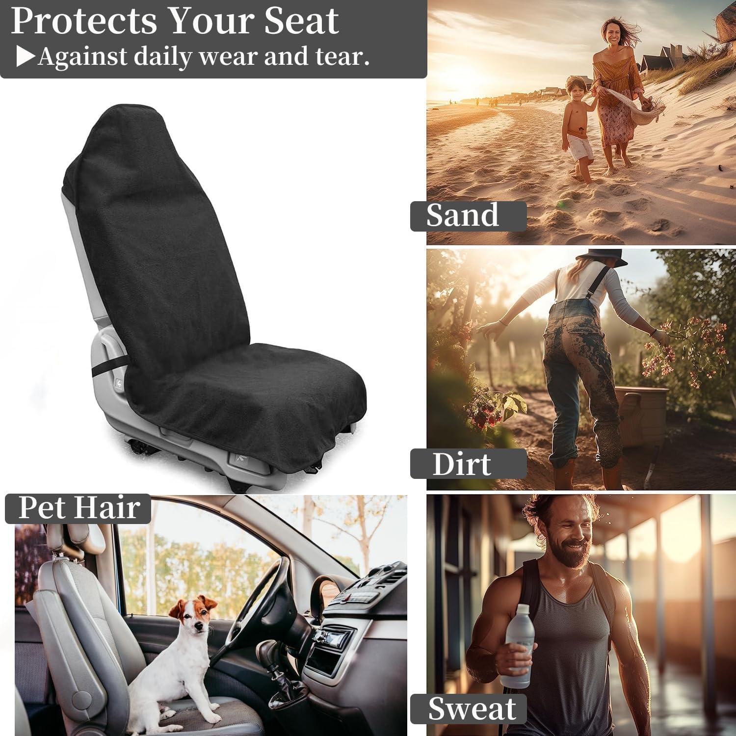Funda de Asiento de Coche VOPHIA Negra - Impermeable y Antideslizante