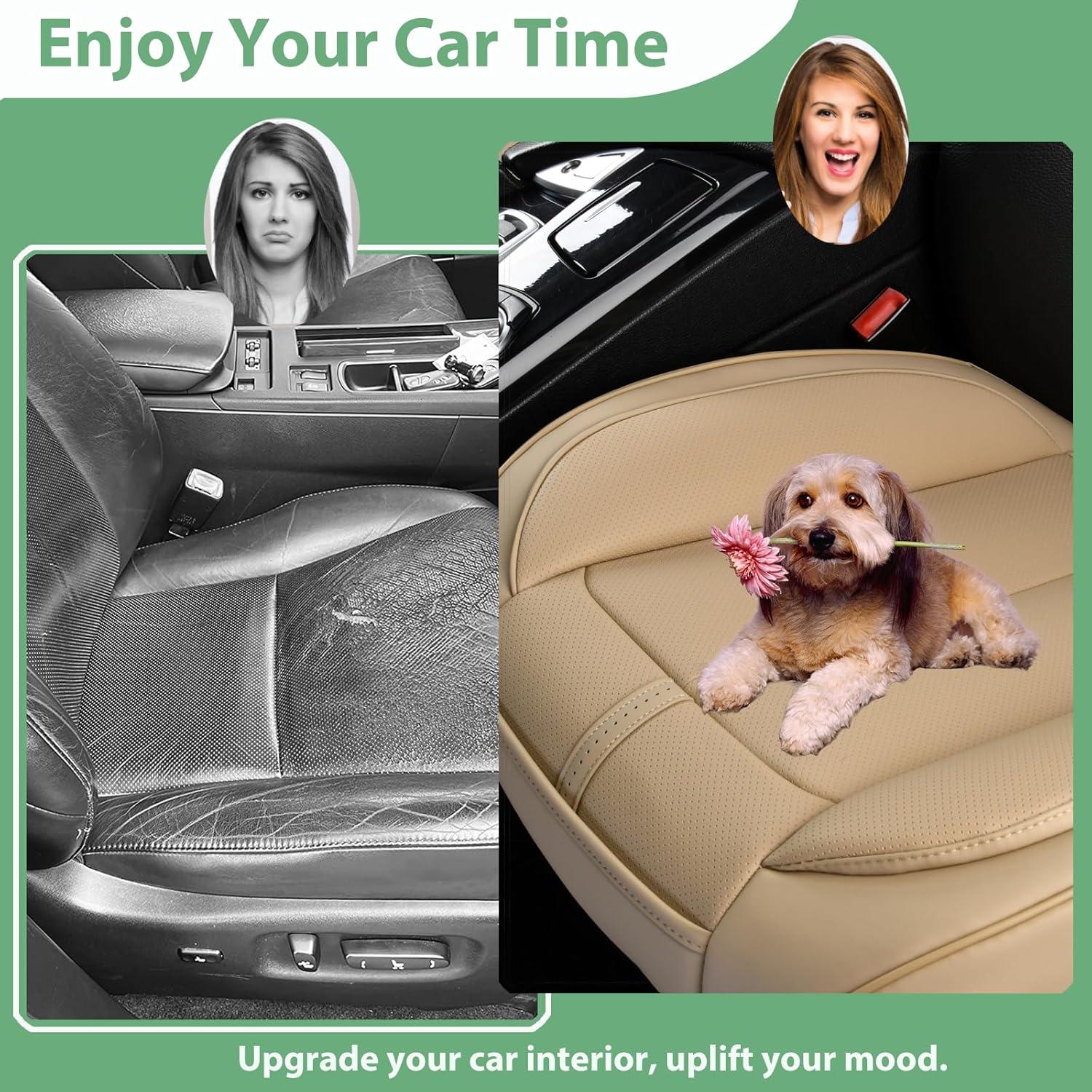 Funda de Asiento de Coche HOMOSTARRY HS 98 Beige Antideslizante