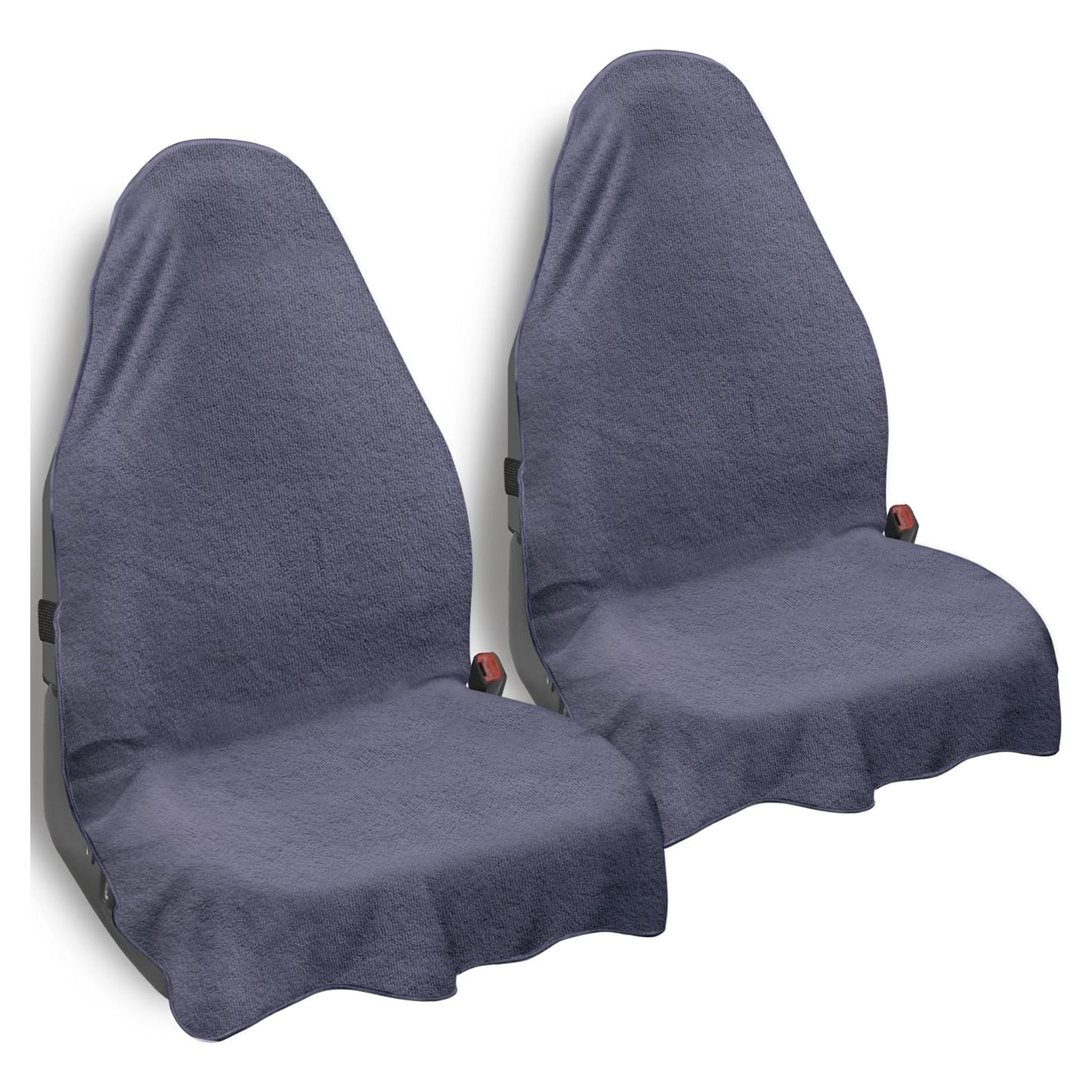 Cubierta de Asiento de Coche Corthena 2pcs Microfibra Gris