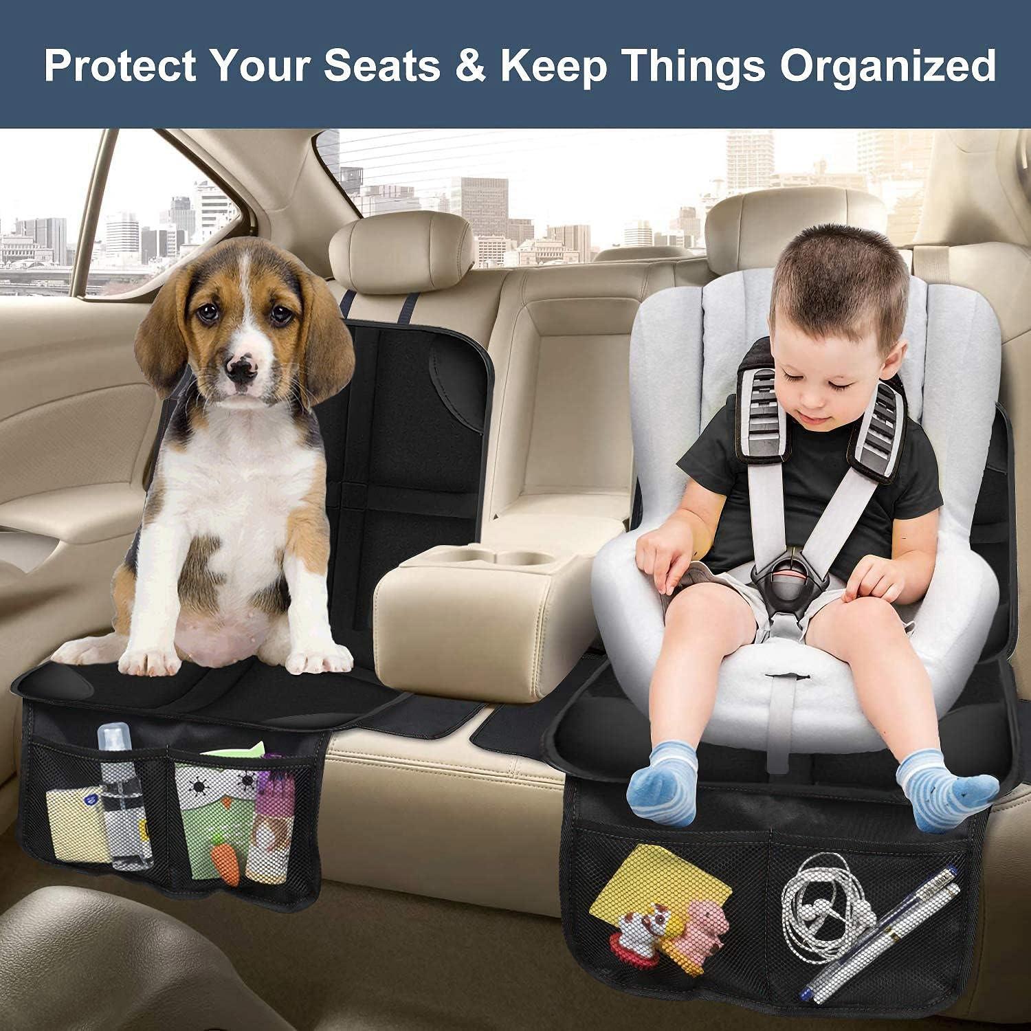 Protector de Asiento de Coche para Niños RAIFUJOIE 2 Paquete Antideslizante