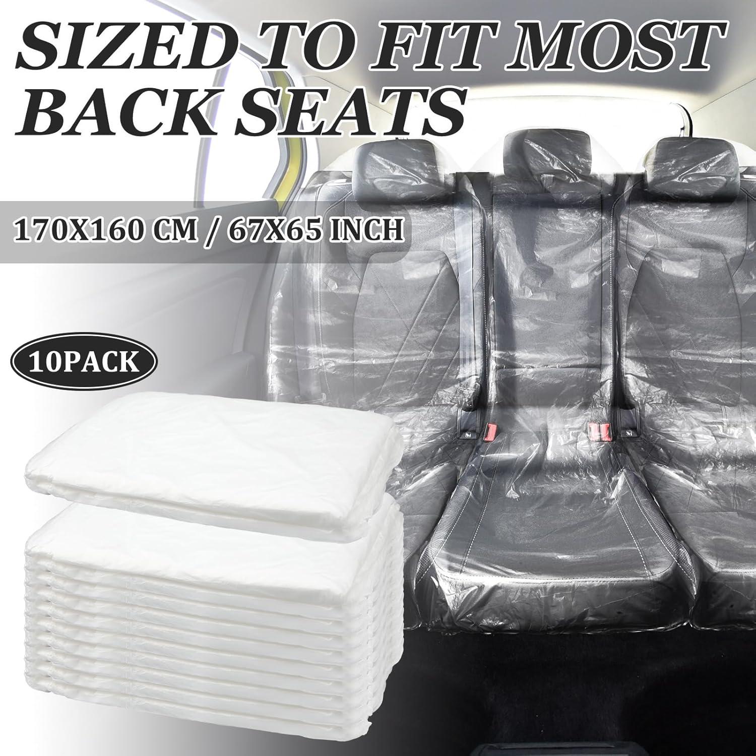 Funda de Asiento Trasero Desechable BBTO - 10 Pcs Transparente