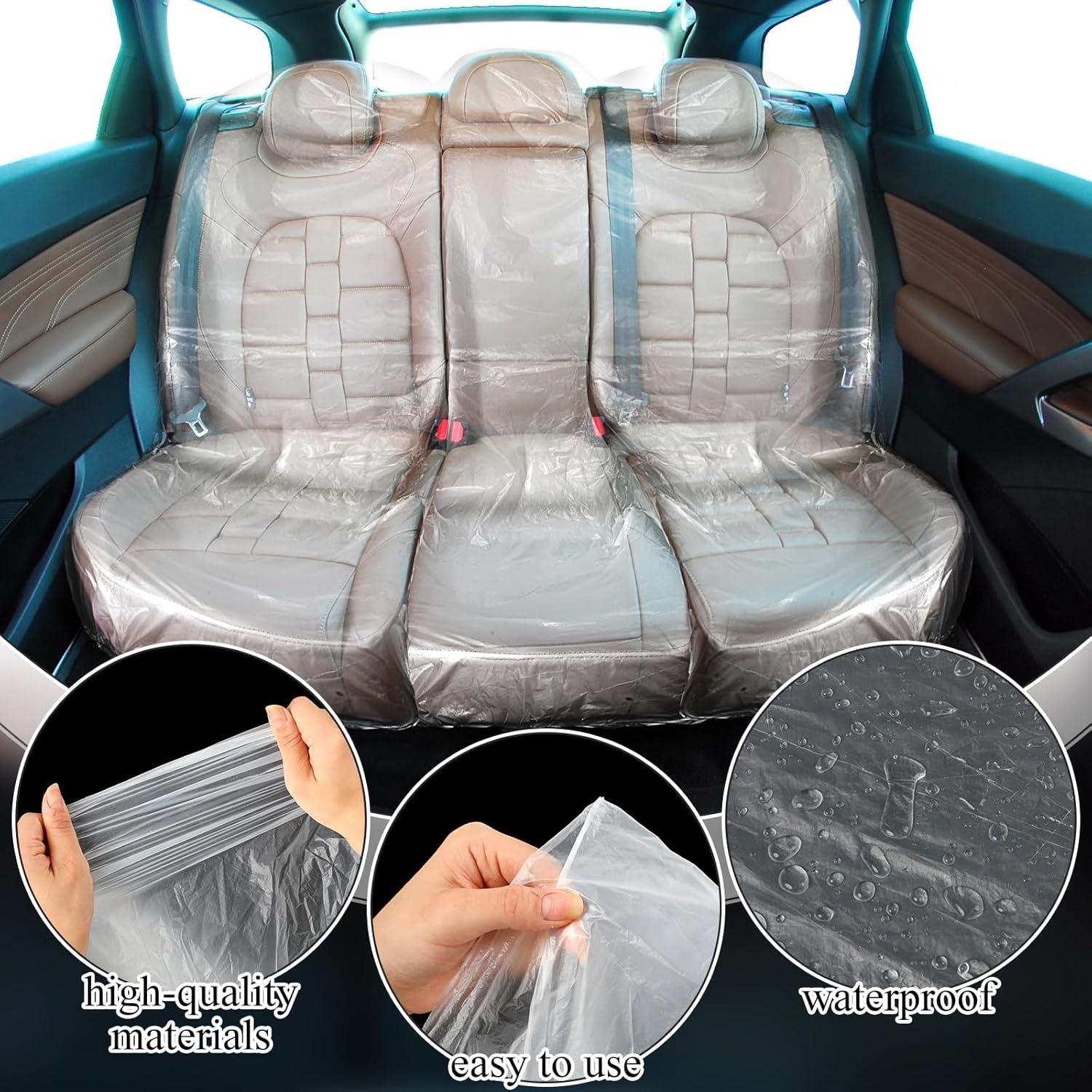 Funda de Asiento Trasero Desechable BBTO - 10 Pcs Transparente