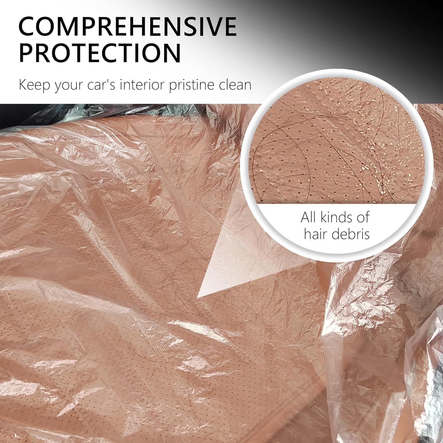 50 Fundas de Asiento de Coche Desechables Carleef Transparentes