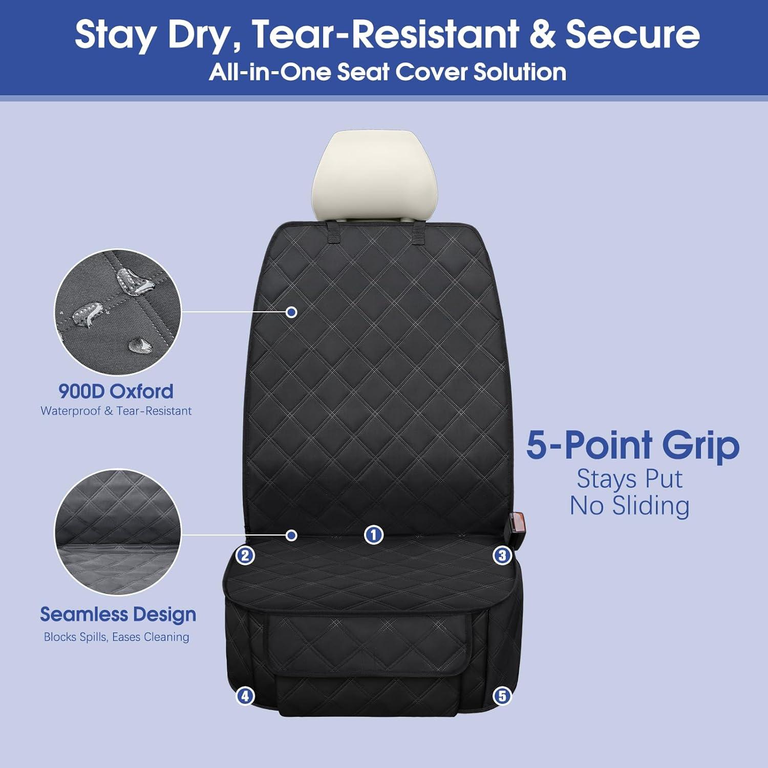 Funda de Asiento Delantero ALLANSING QPZT Impermeable Negro