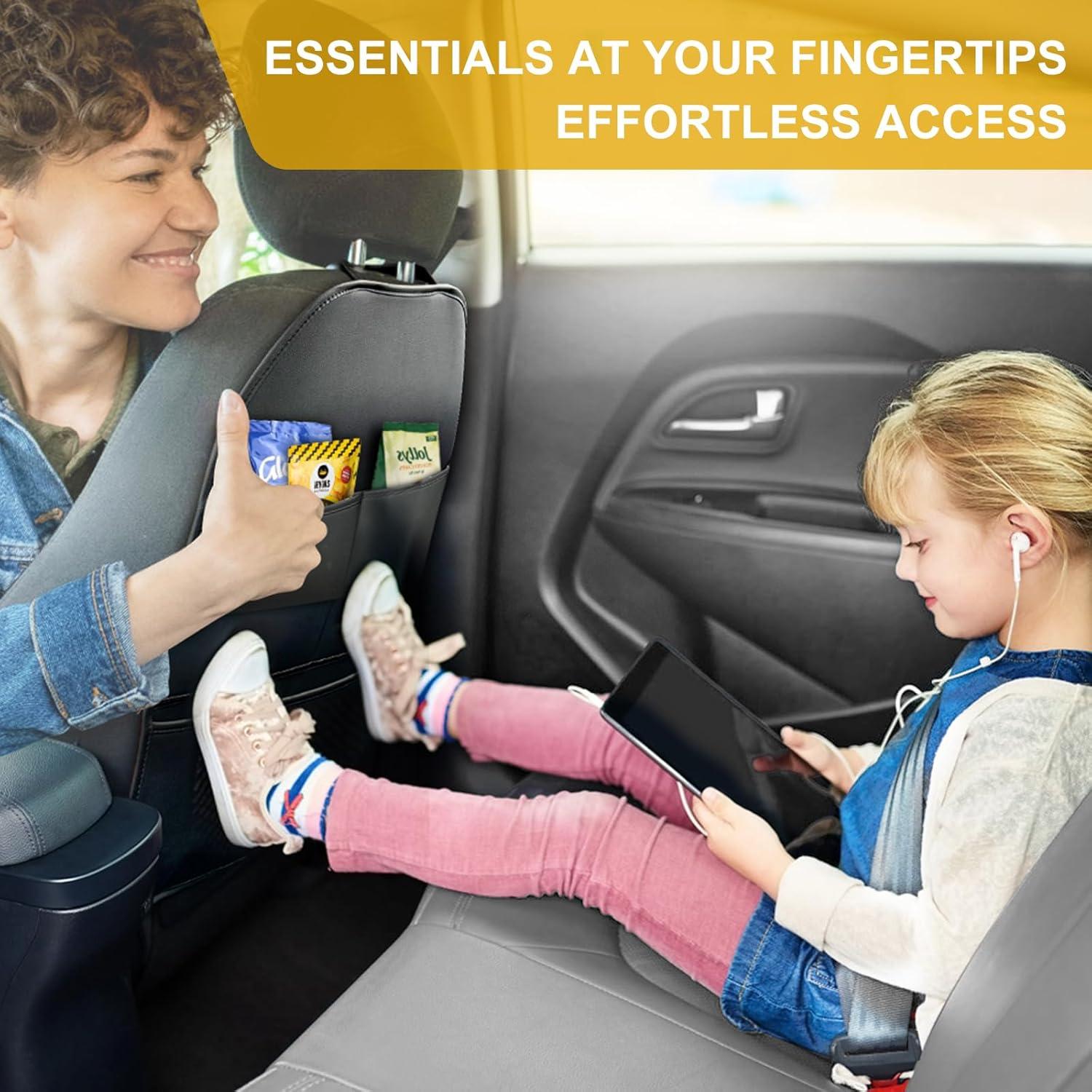 Protector de Respaldo de Asiento de Coche Sanwom Negro