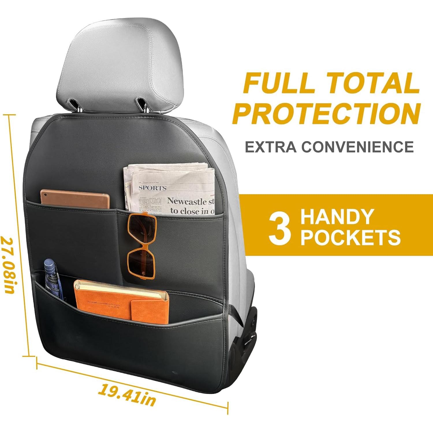 Protector de Respaldo de Asiento de Coche Sanwom Negro