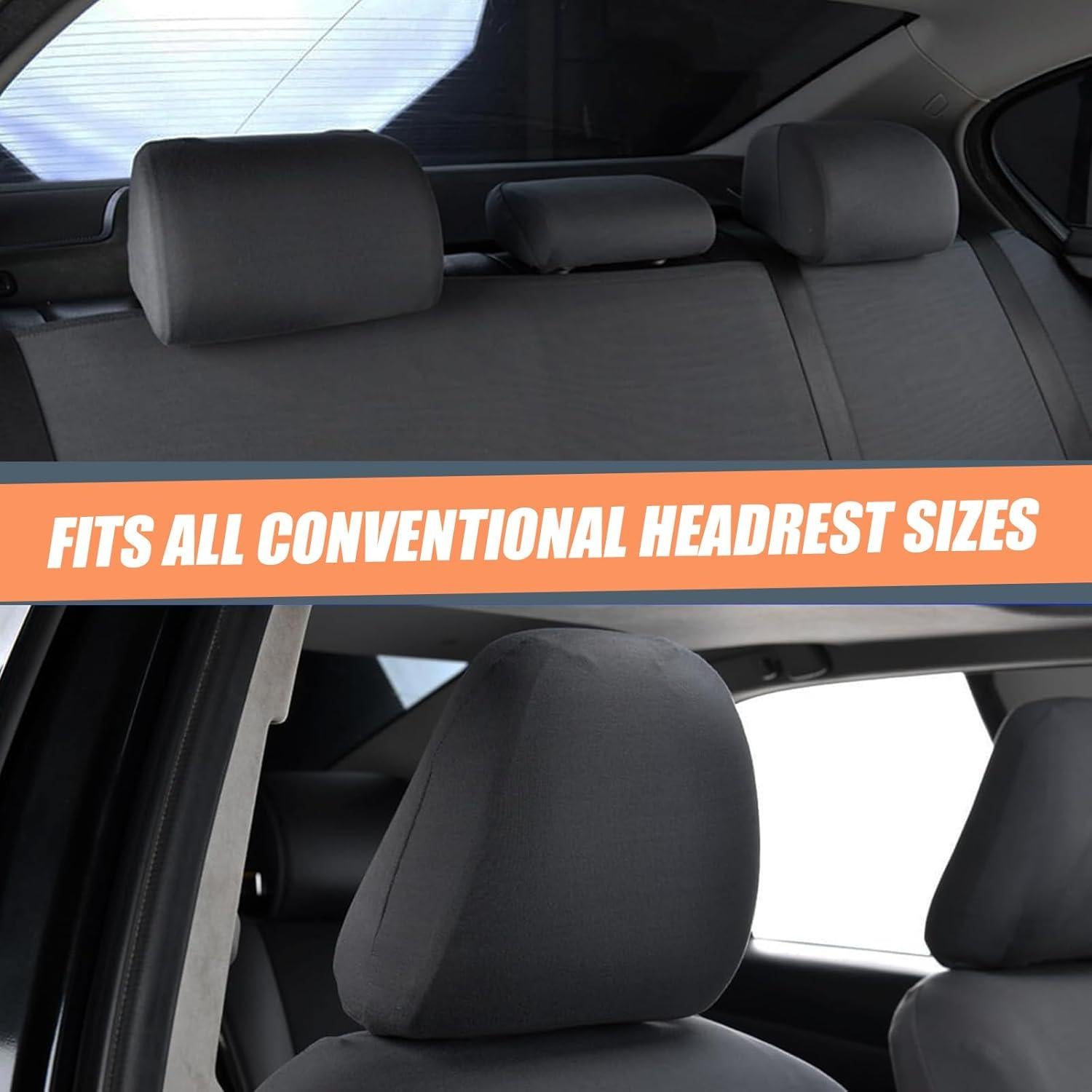 Funda de Reposacabezas Universal Crynod 2 PCS Negro 22.86x26.92 cm