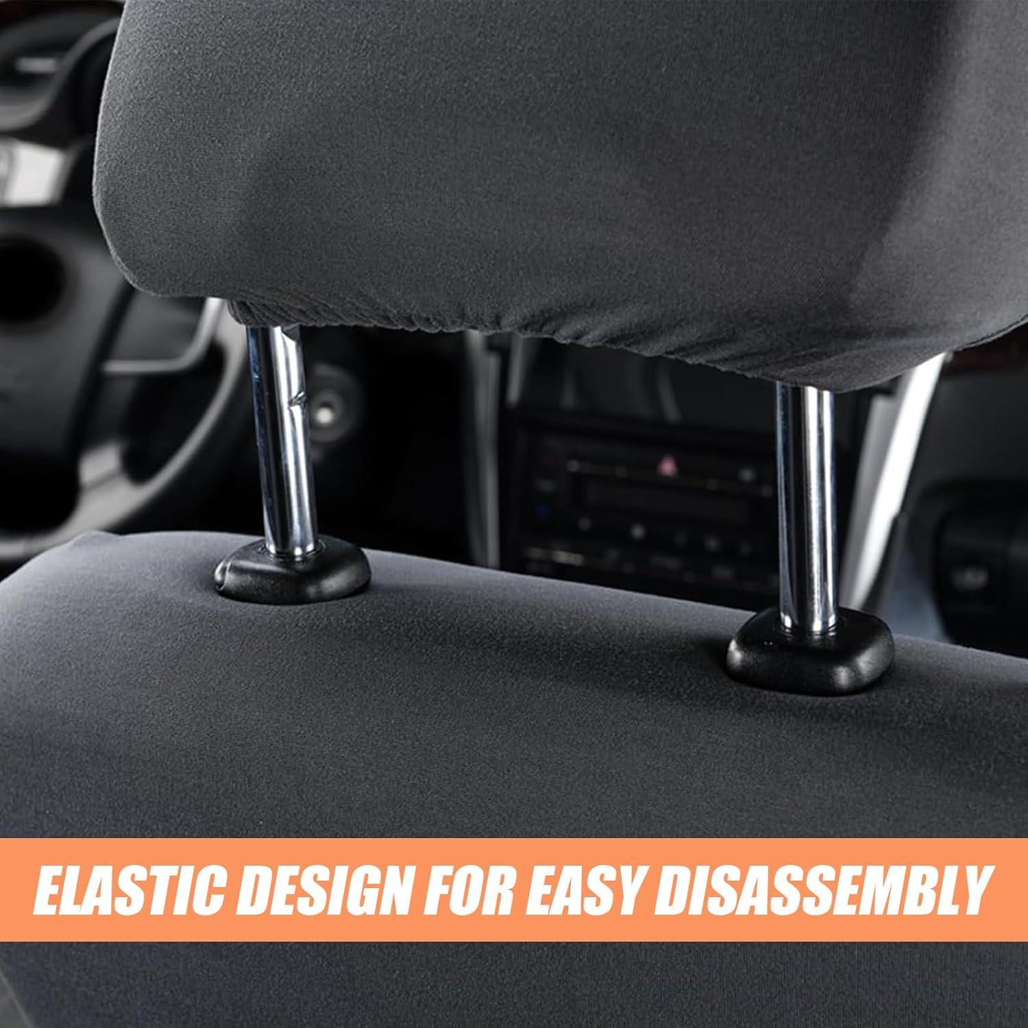 Funda de Reposacabezas Universal Crynod 2 PCS Negro 22.86x26.92 cm