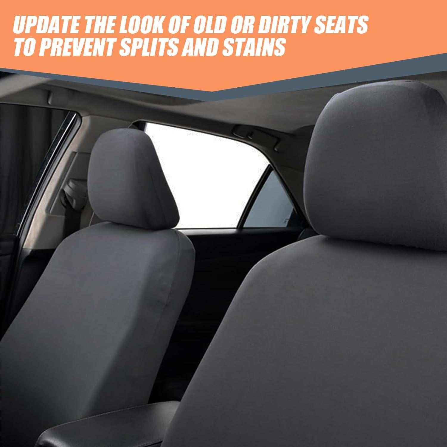 Funda de Reposacabezas Universal Crynod 2 PCS Negro 22.86x26.92 cm