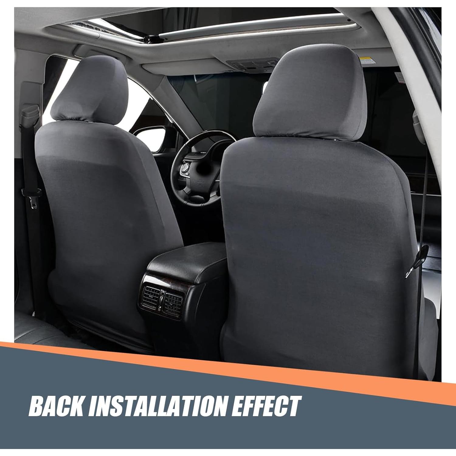 Funda de Reposacabezas Universal Crynod 2 PCS Negro 22.86x26.92 cm