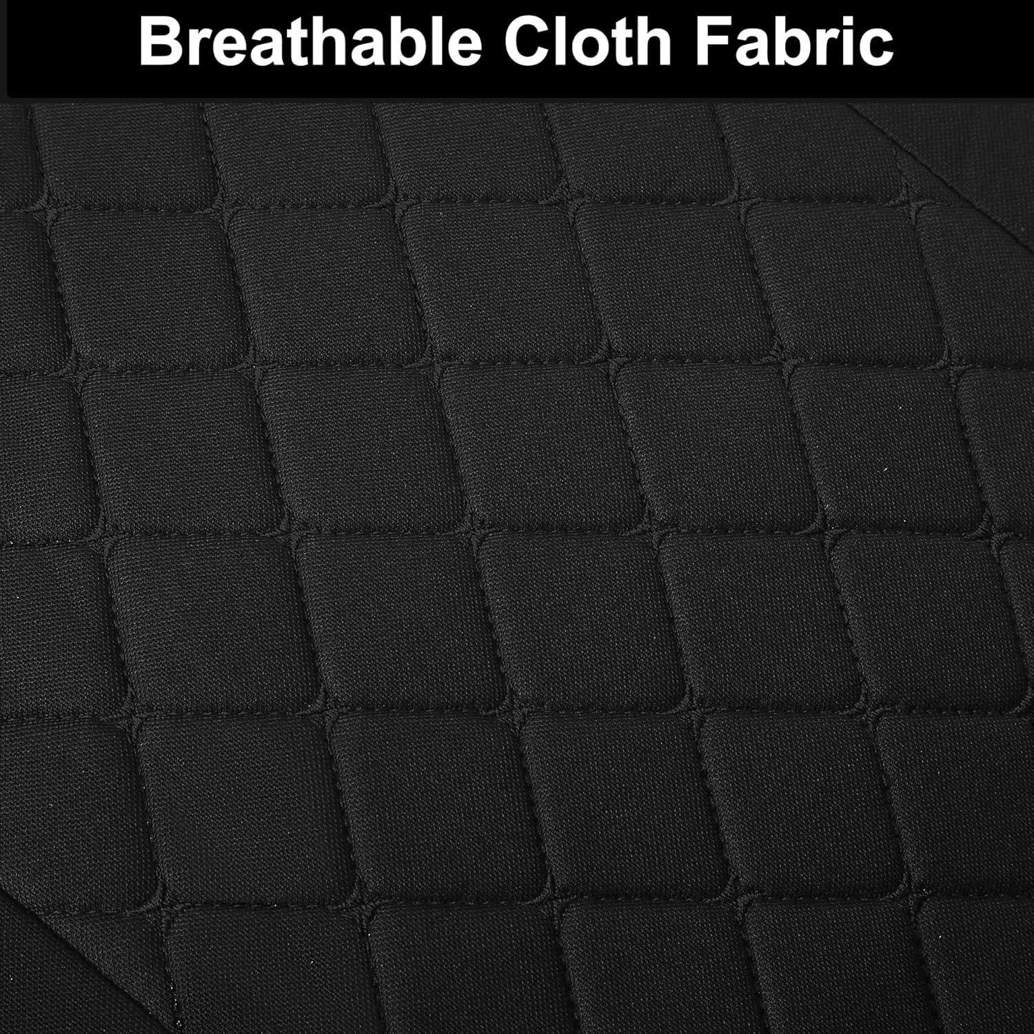 Fundas de Asiento de Coche YGL Juego Completo Negro Transpirables