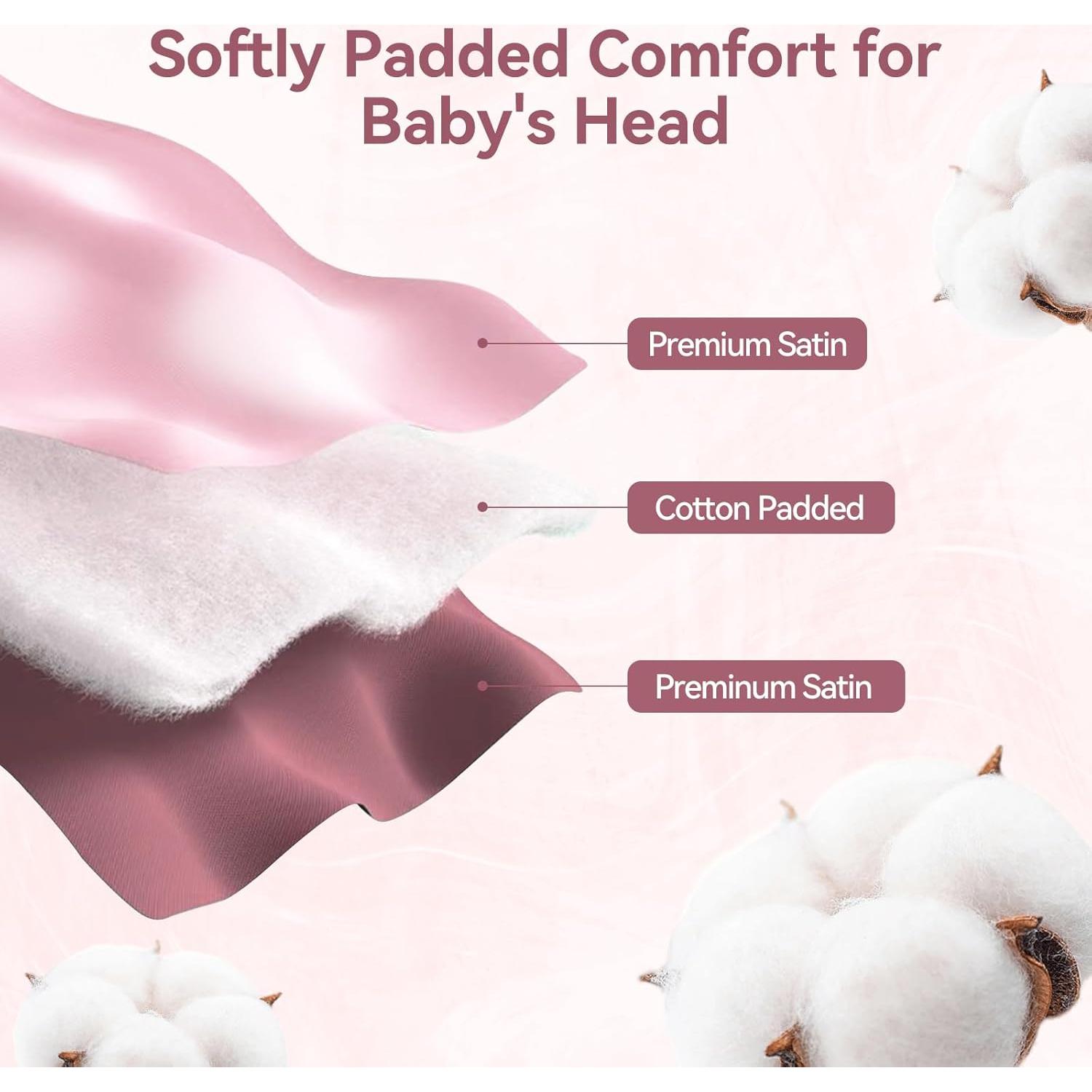 Funda de Reposacabezas de Satén Rosa Sprouterie 2 Piezas Bebé