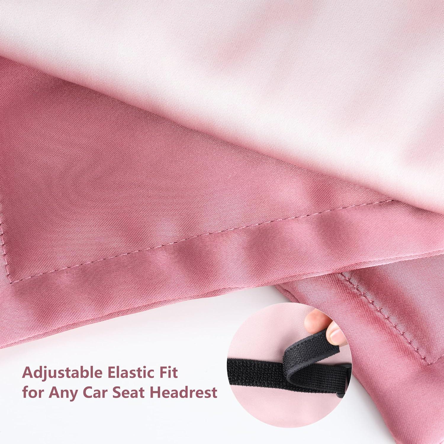 Funda de Reposacabezas de Satén Rosa Sprouterie 2 Piezas Bebé