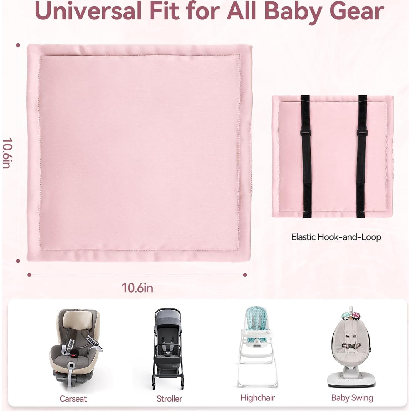 Funda de Reposacabezas de Satén Rosa Sprouterie 2 Piezas Bebé