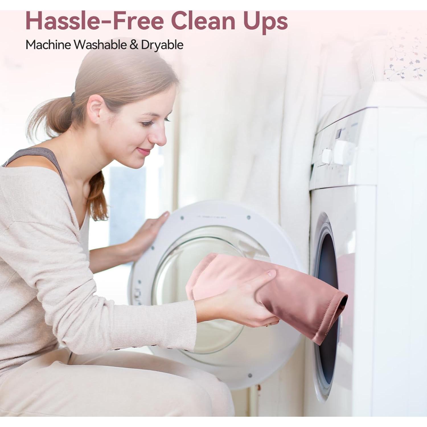 Funda de Reposacabezas de Satén Rosa Sprouterie 2 Piezas Bebé