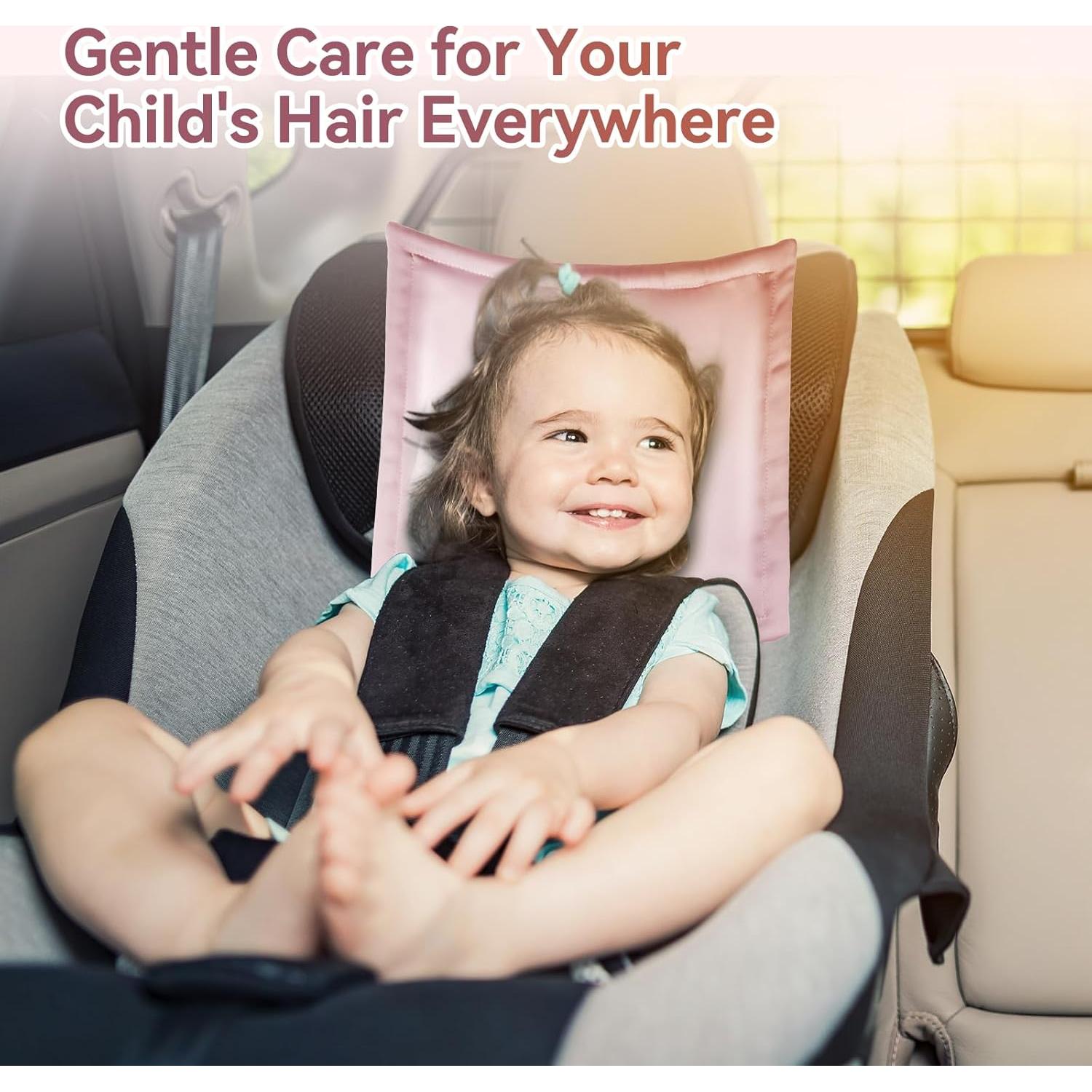 Funda de Reposacabezas de Satén Rosa Sprouterie 2 Piezas Bebé