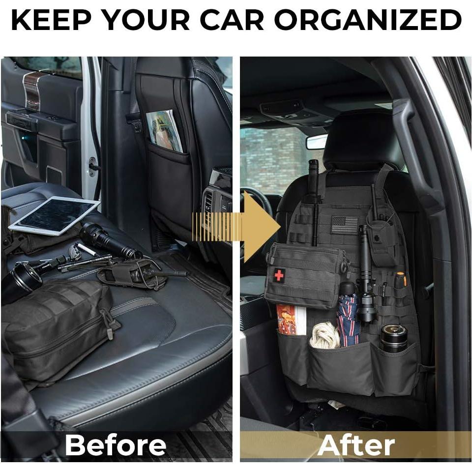 Organizador de Respaldo de Asiento JoyTutus Molle Negro 2 Piezas