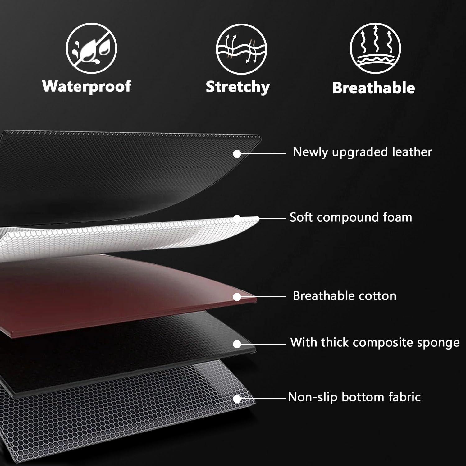 Funda de Asiento de Coche PTYYDS Neopreno Negro 2011-2024 Toyota 4Runner