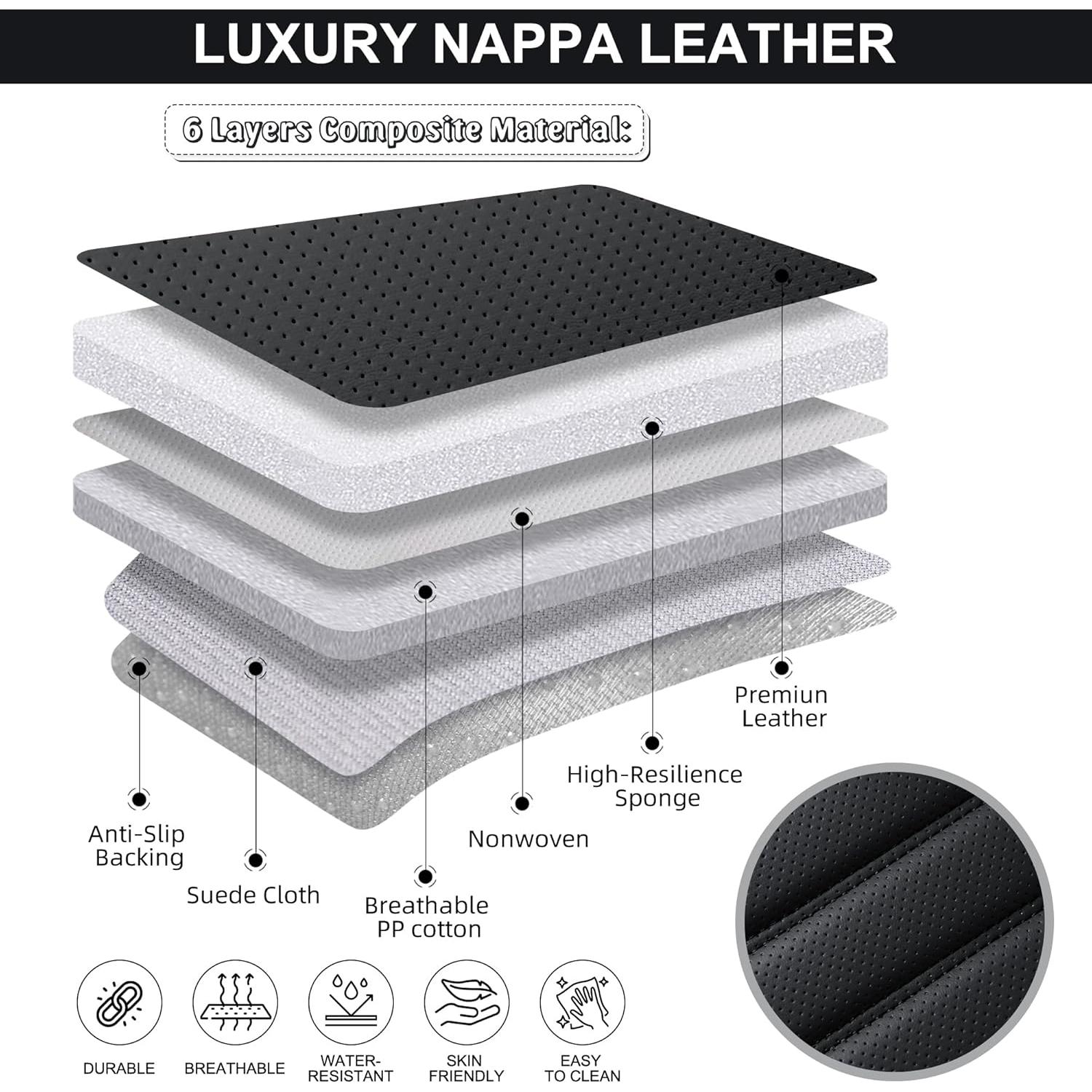 Funda de Asiento de Coche BWTJF Negra Universal 2 Piezas