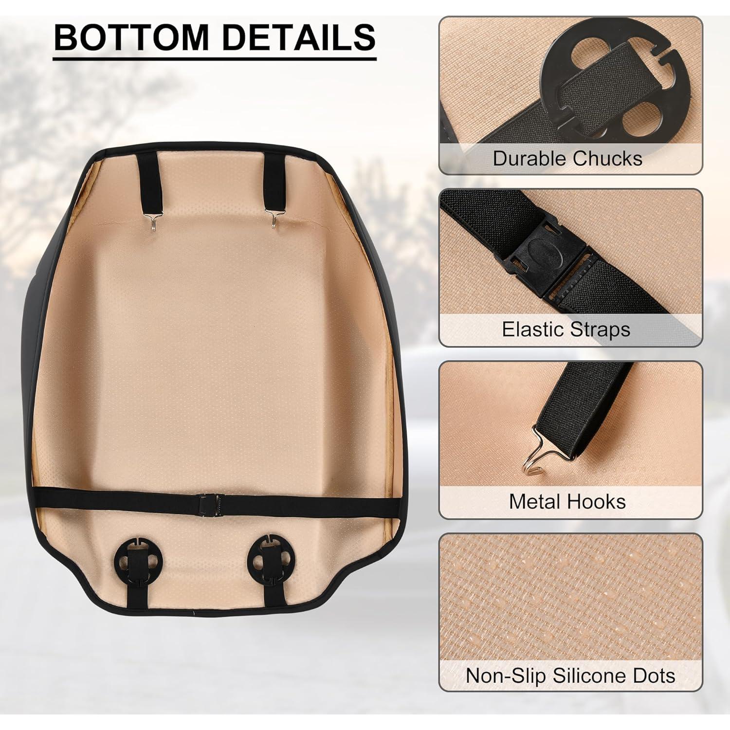 Funda de Asiento de Coche BWTJF Negra Universal 2 Piezas