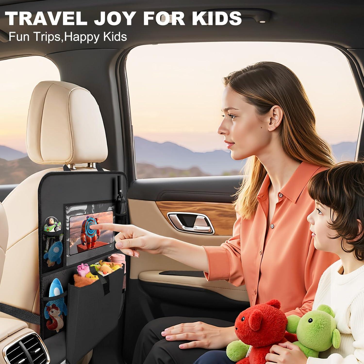 Organizador de Asiento Trasero Zecirl con Soporte para Tableta 6 Bolsillos