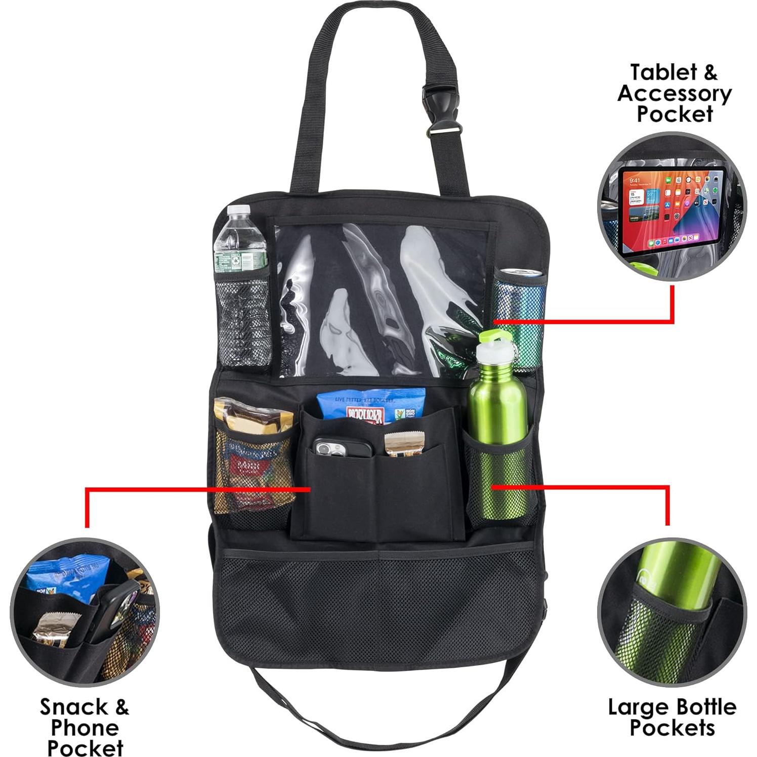 Organizador de Asiento Trasero Trail Maker 7096s Negro 10 Bolsillos