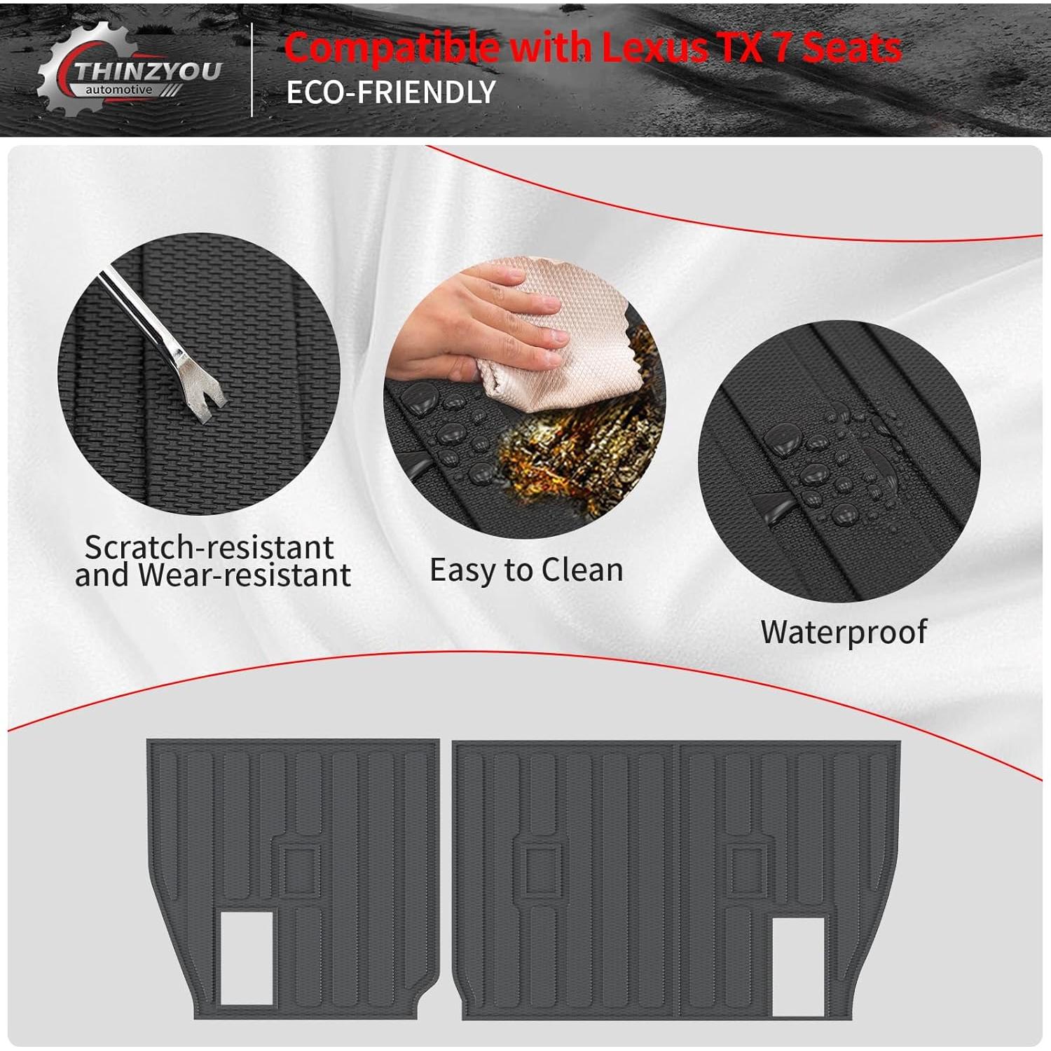 Mats de Patada TPE Thinzyou para Lexus TX 2024-2025 7 Asientos