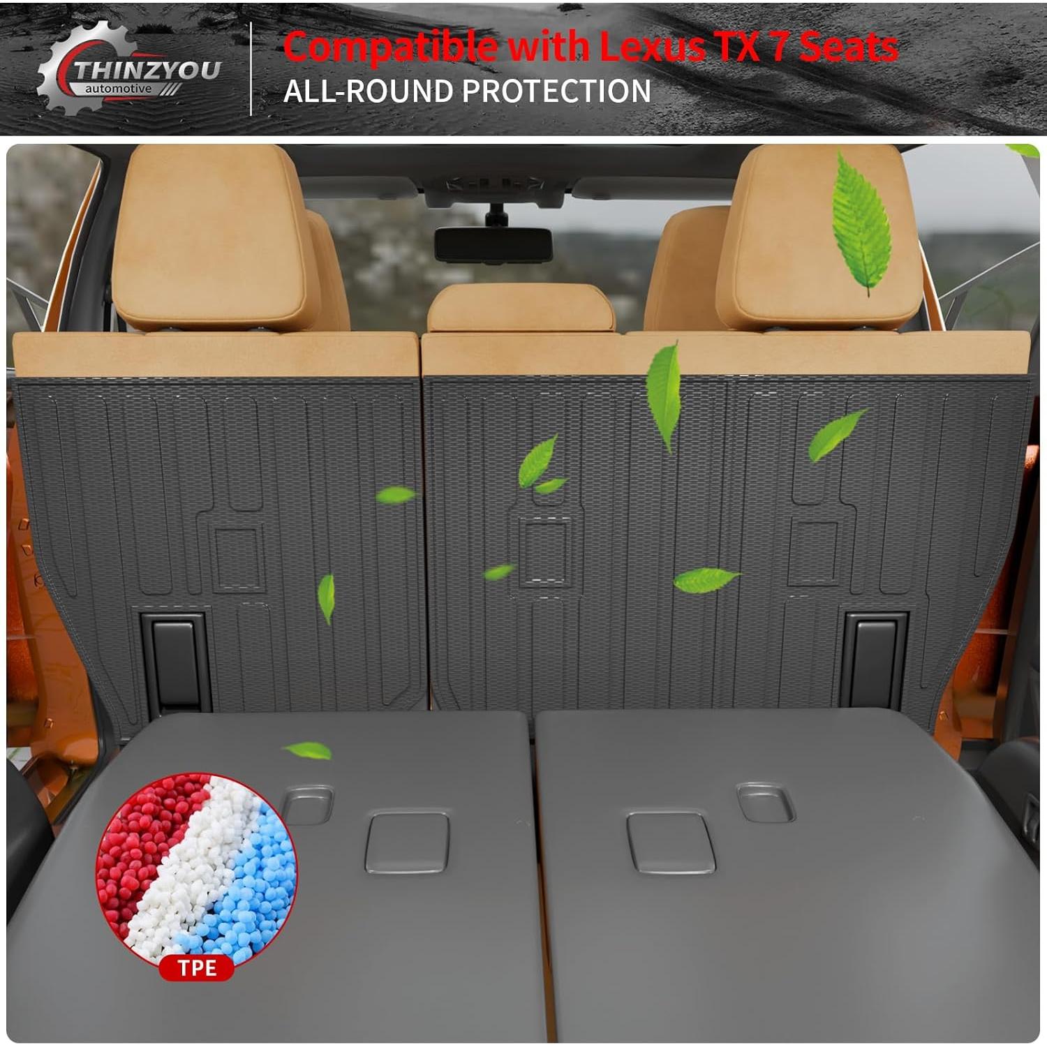 Mats de Patada TPE Thinzyou para Lexus TX 2024-2025 7 Asientos
