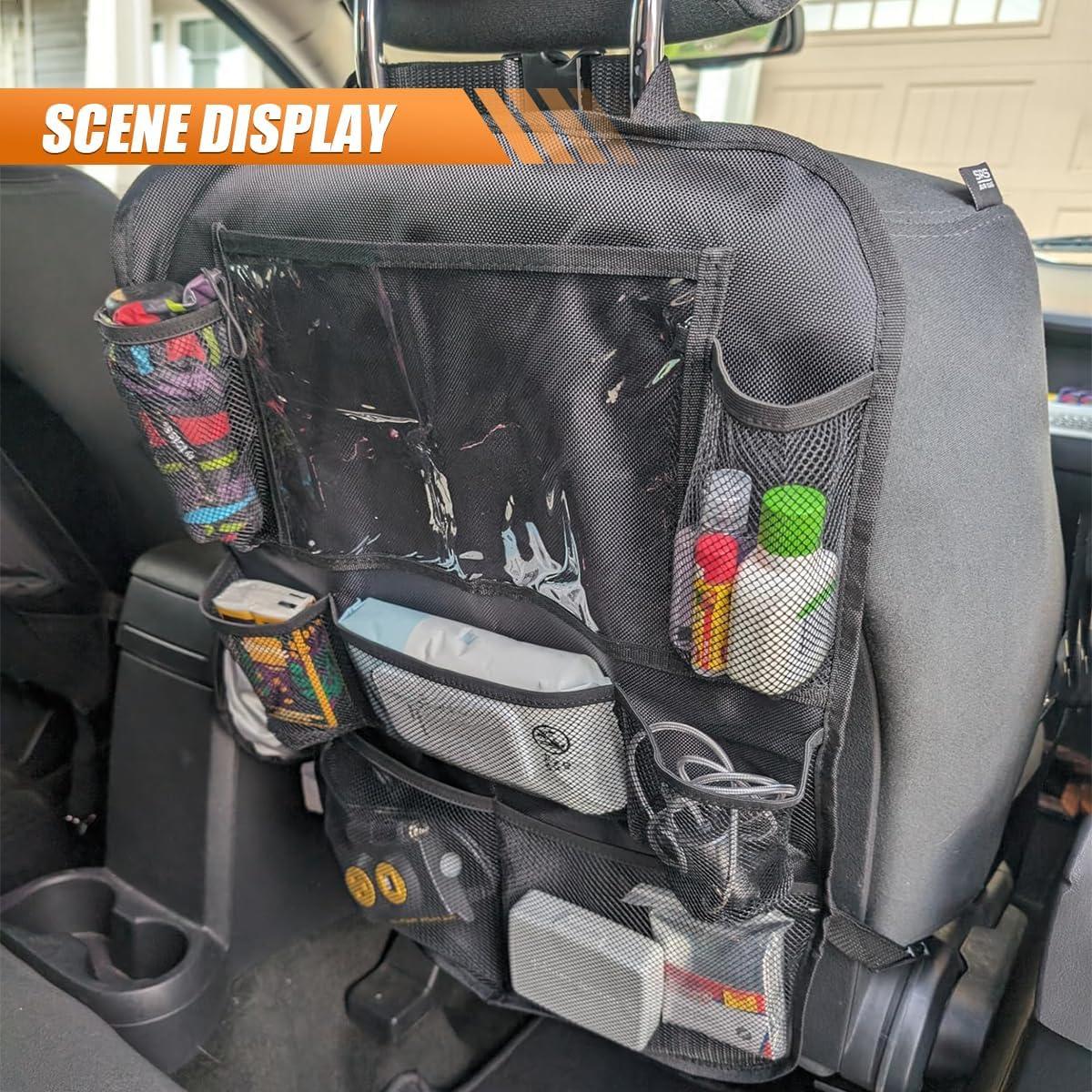 Organizador de Asiento Trasero UHANBUT 2PCS Negro Tela Oxford