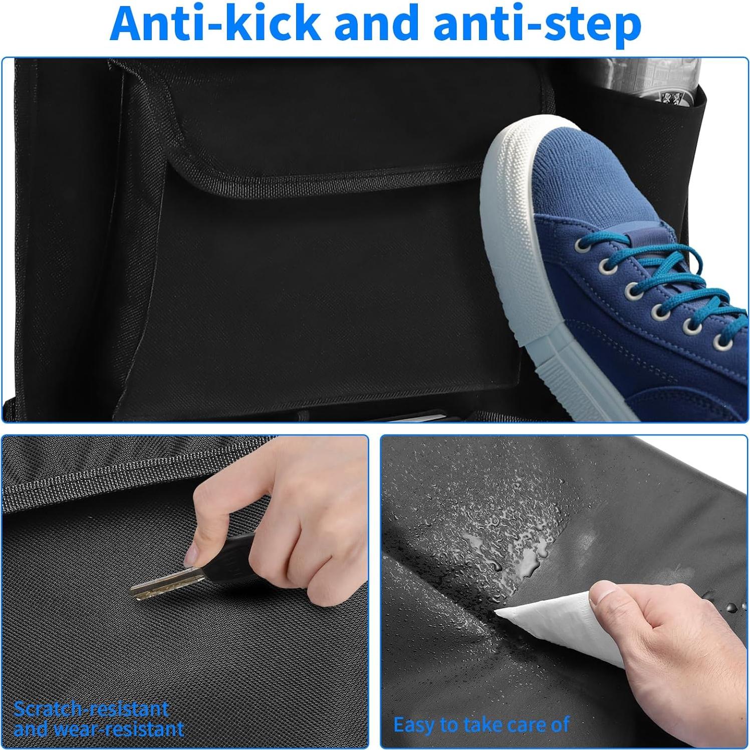 Organizador de Asiento de Coche TCJJ Negro 2 Piezas con Bandeja