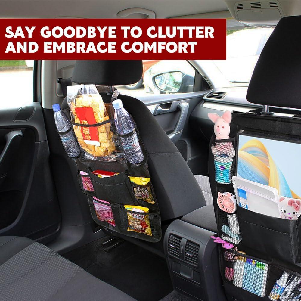 Organizador de Asiento Trasero de Coche Rebvugr 2PCS Negro