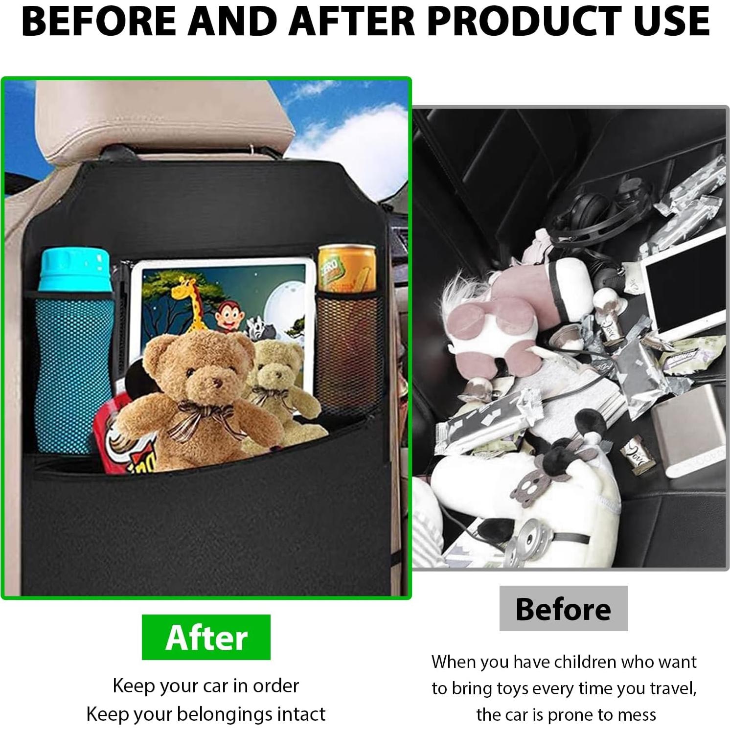 Organizador de Asiento Trasero ZNDAW 2PCS Impermeable 61x41cm