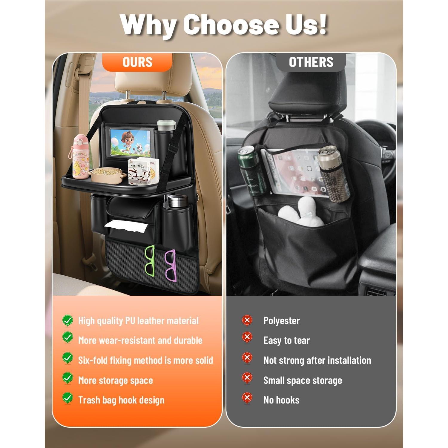 Organizador de Asiento Trasero de Coche Sino Salected, 8 Bolsillos