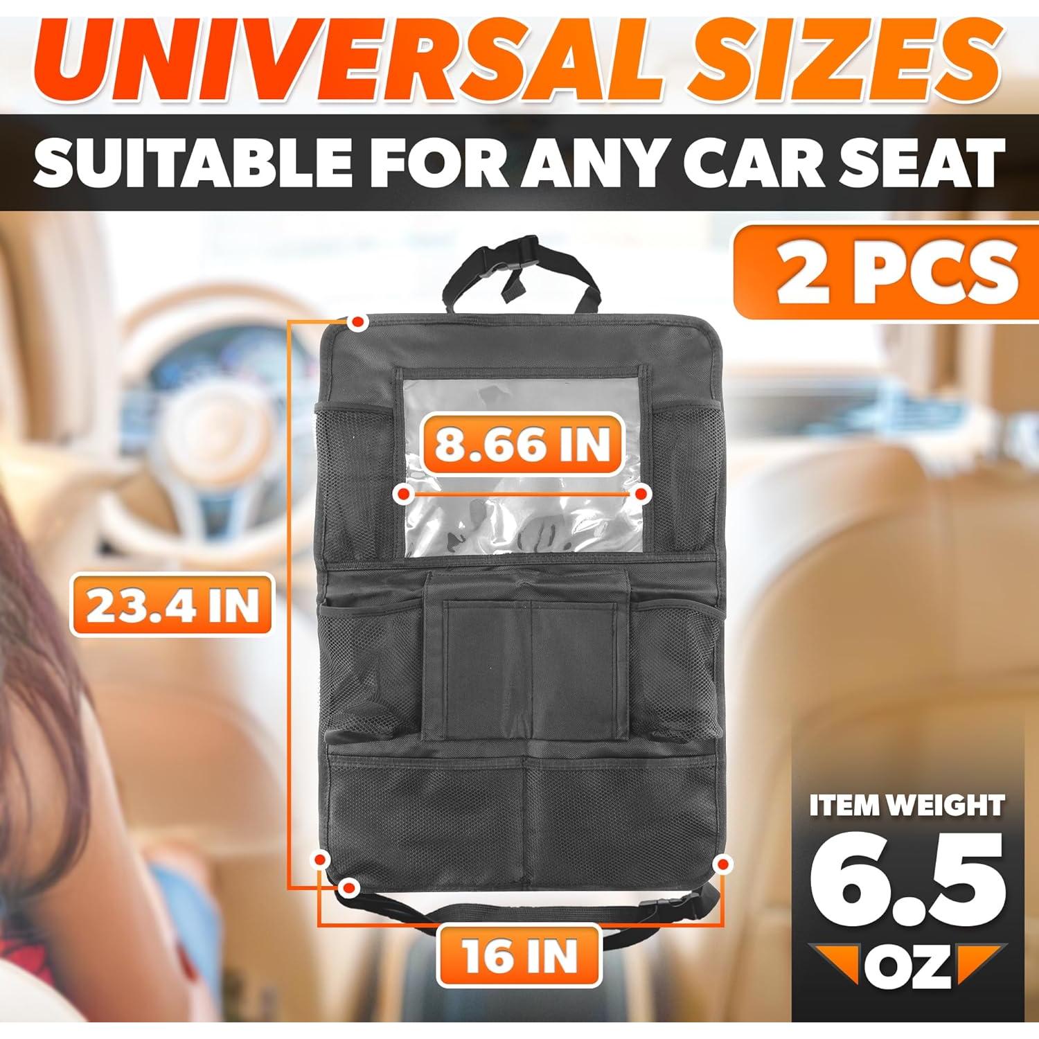 Organizador de Asiento Trasero para Auto SVICHOCHKA - 2 Pcs, 59.4x40.6 cm, 9 Bolsillos