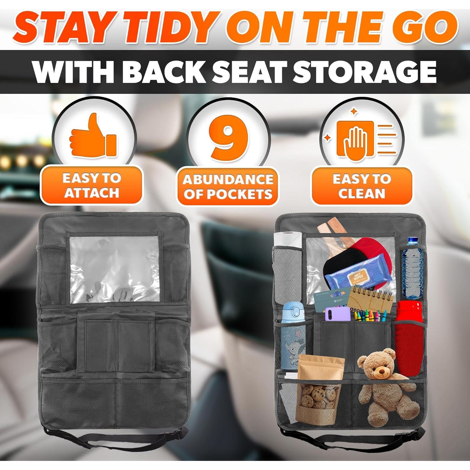 Organizador de Asiento Trasero para Auto SVICHOCHKA - 2 Pcs, 59.4x40.6 cm, 9 Bolsillos