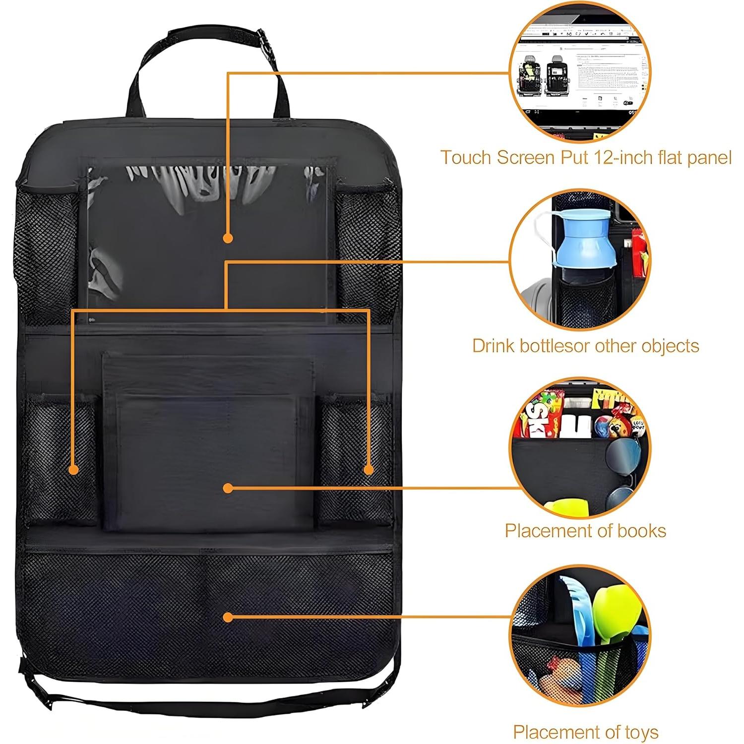 Organizador de Asiento de Coche Myourparts Negro 8 Bolsillos