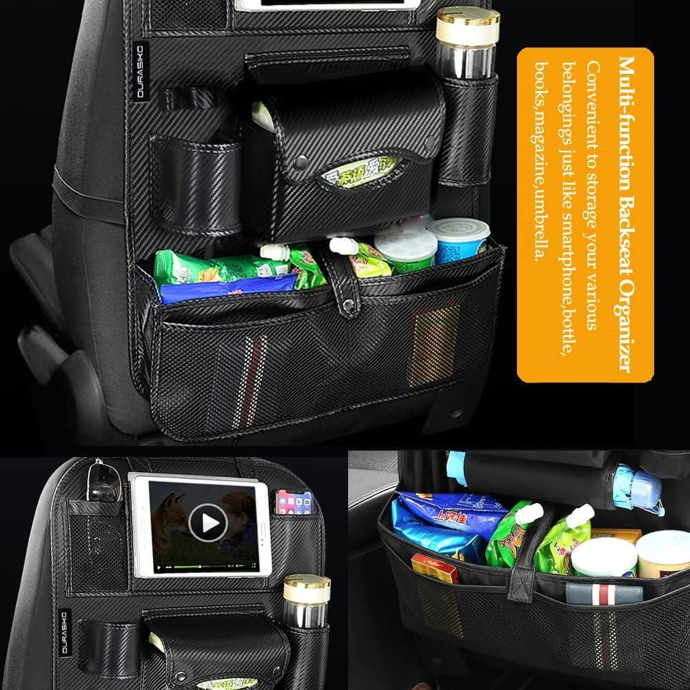 Organizador de Asiento Trasero de Coche DURASIKO con Bandeja Plegable
